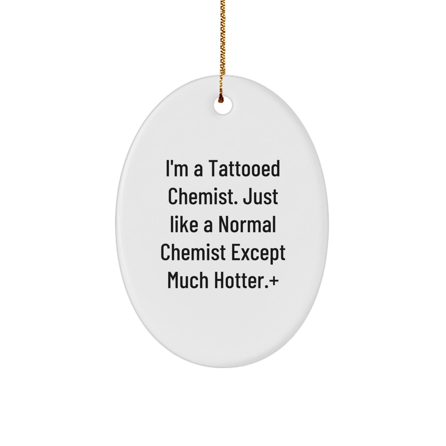 Funny Chemist Gifts for Men, Oval Ornament Decorations from Friends and Family - Image 1
