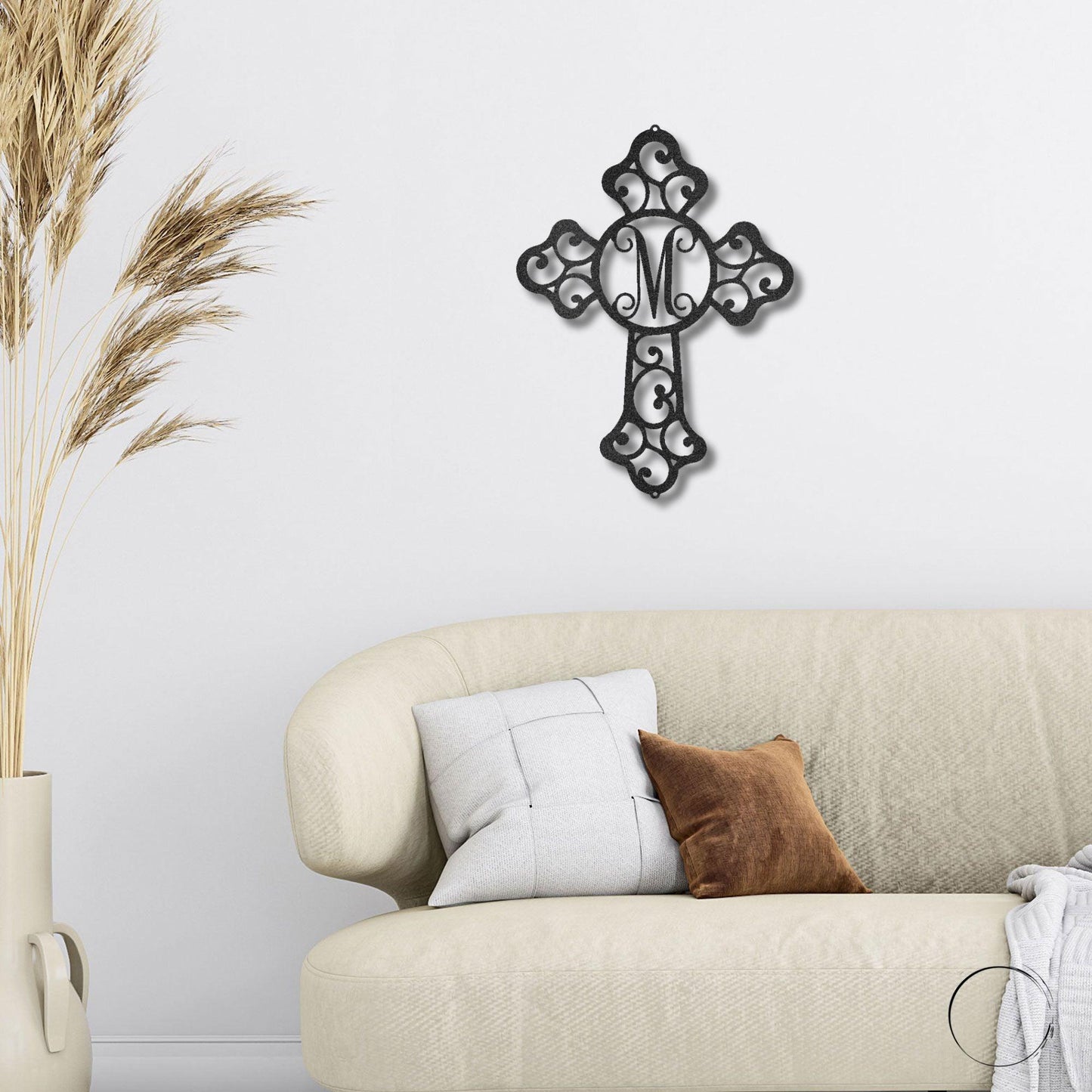 Personalized Cross Indoor Outdoor Metal Wall Art Sign - Mallard Moon Gift Shop