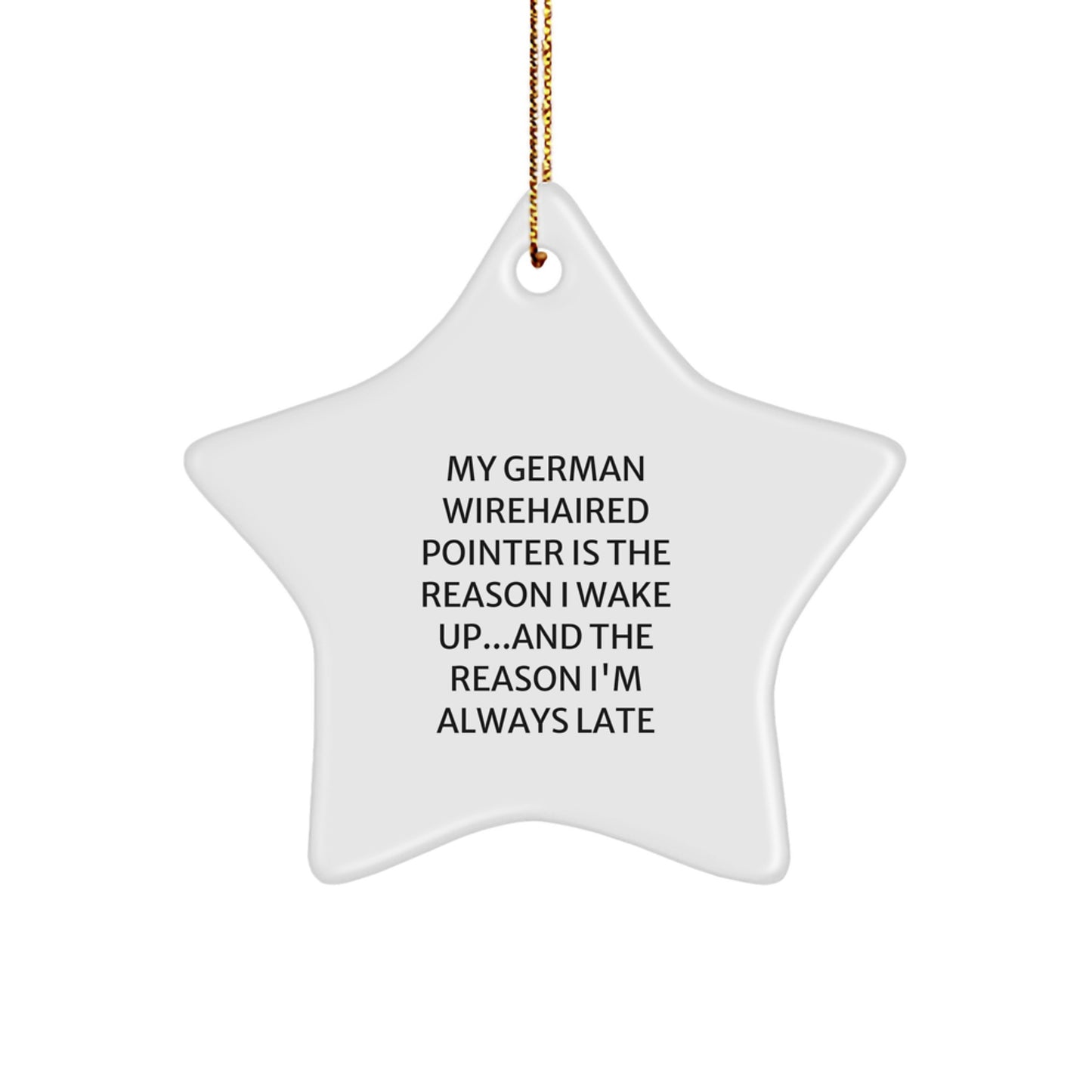 Funny German Wirehaired Pointer Dog Gifts for Men Funny Star Ornament from Friends, Perfect for German Wirehaired Pointer Dog Lovers at Christmas - Image 1