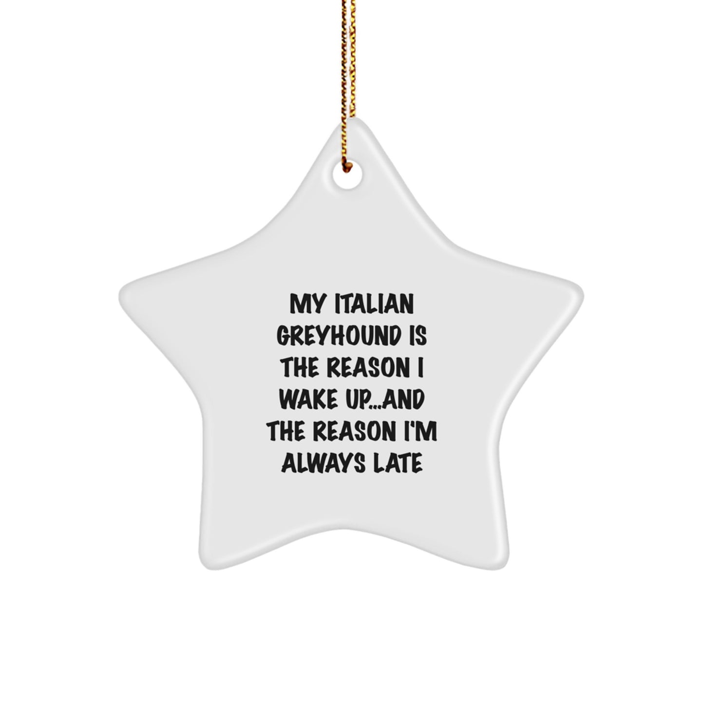 Funny Italian Greyhound Dog Gifts, Star Ornament for Women Friends, Quotes from Italian Greyhound Dog Owners - Italian Greyhound Dog Christmas Unique Gifts from Friends