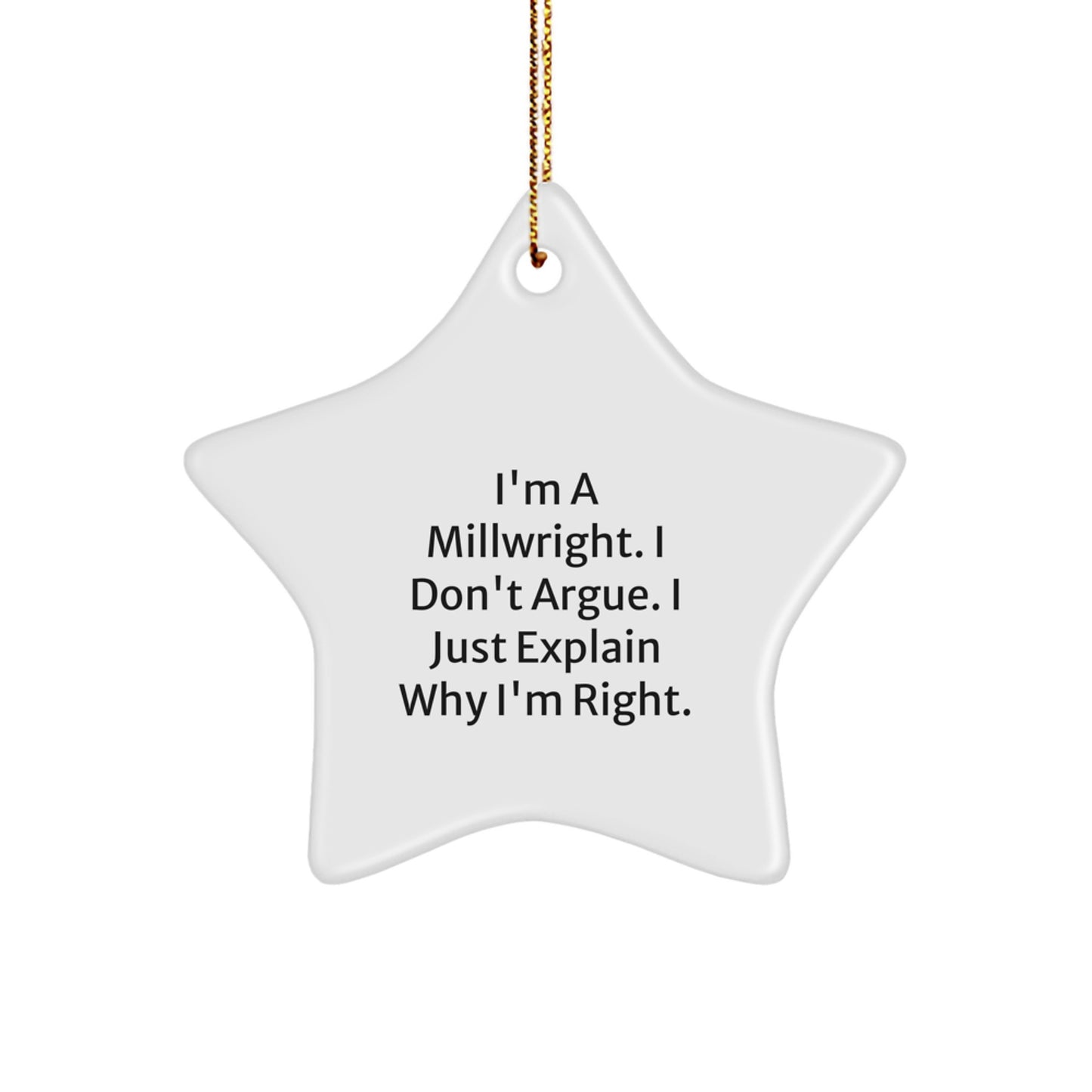 Funny Millwright Star Ornament Gifts from Friends for Men, Unique Christmas Unique Gifts - Image 1