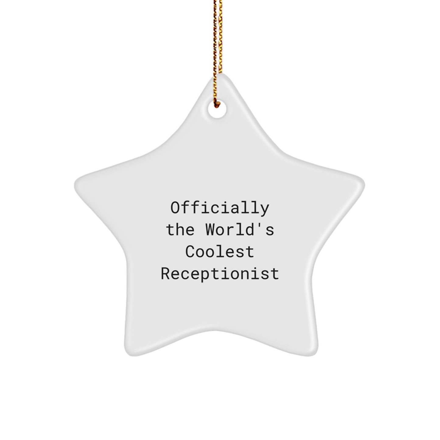 Funny Star Ornaments for Receptionists Gifts from Friends, Christmas Unique Receptionist Star Ornament Decoration - Image 1
