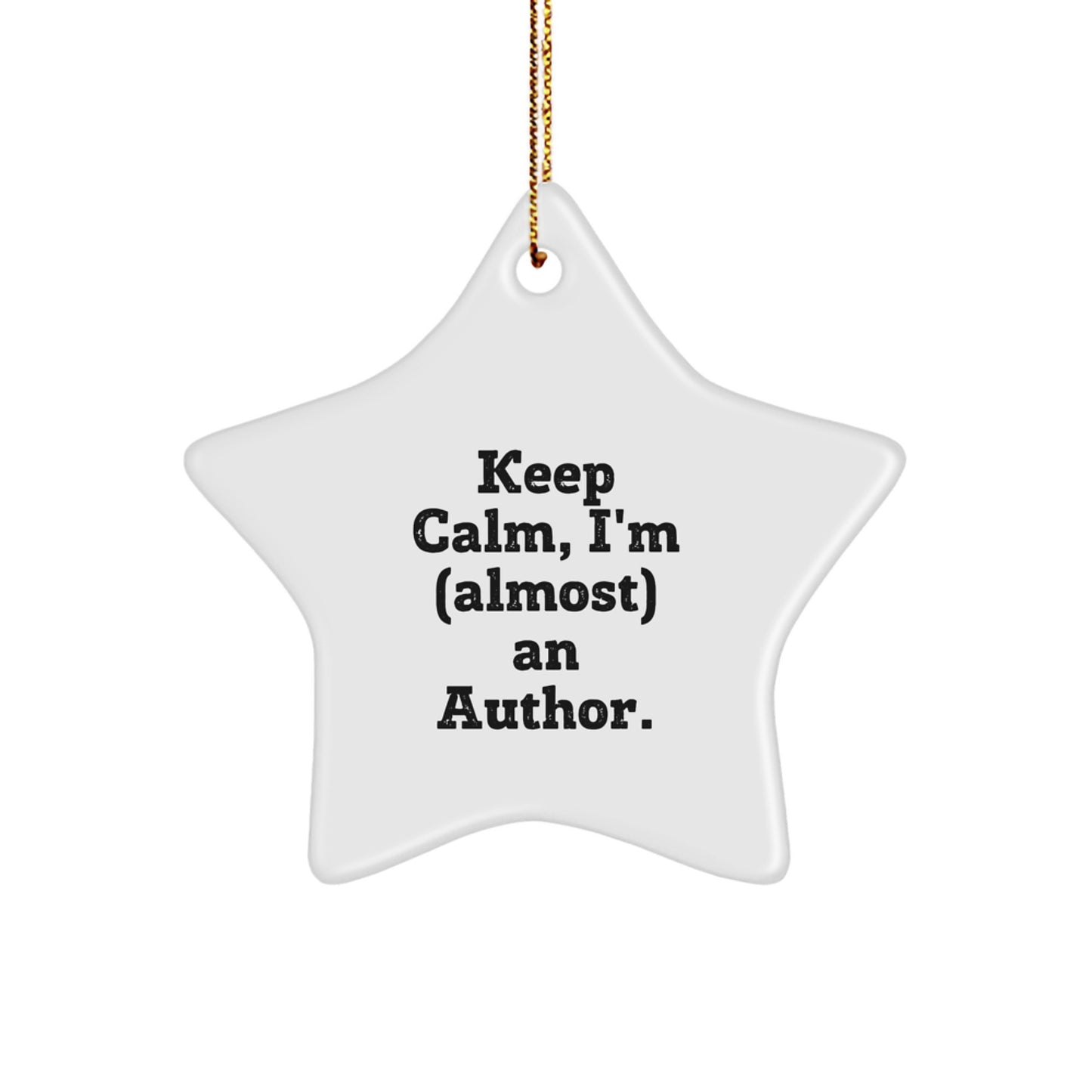 Funny Star Ornament Gifts from Friends to Author, Author Star Gift, Funny Christmas Unique Gifts for Author Men - Image 1