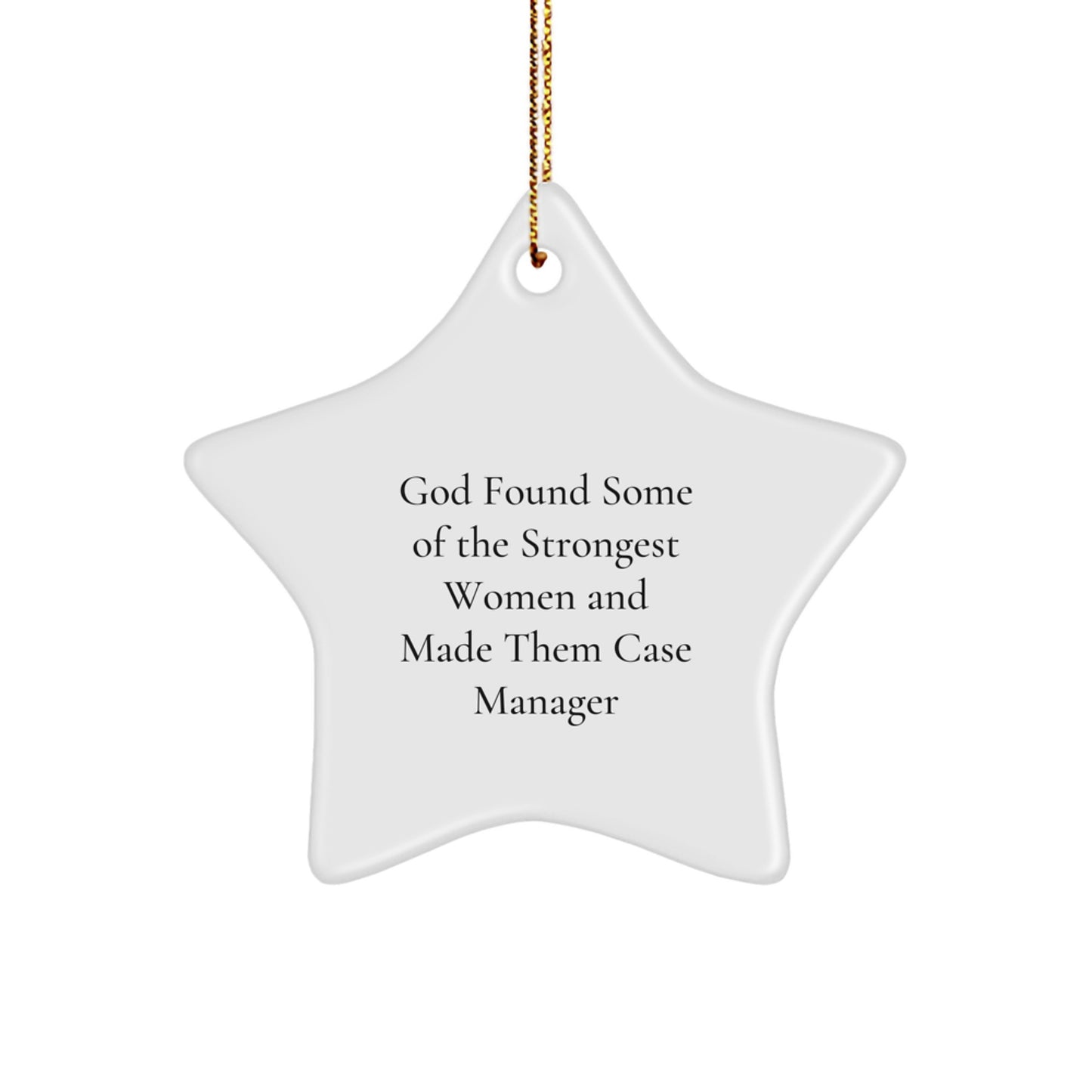 Funny Case Manager Gifts from Friends, Inspirational Star Ornament for Case Manager, Christmas Unique Gifts for Case Manager - Image 1