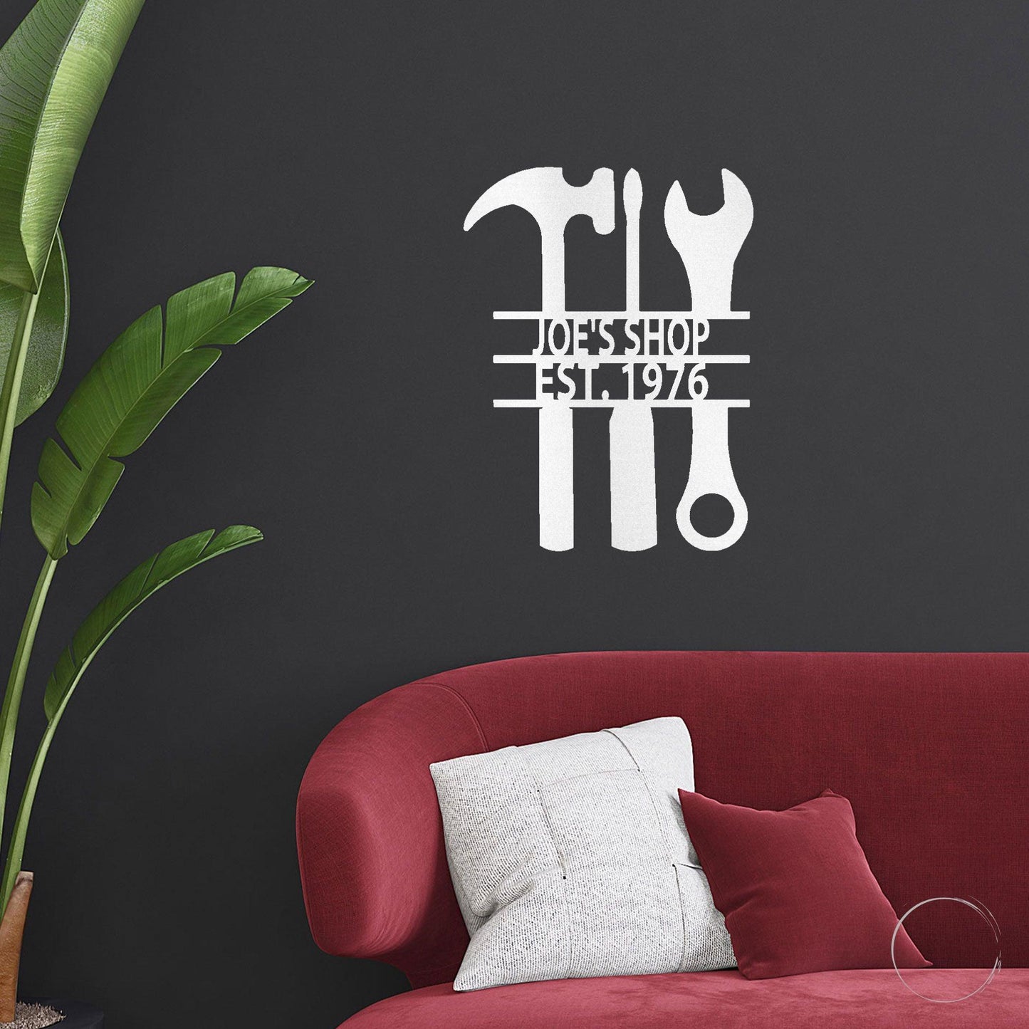 The Garage Workshop Personalized Metal Wall Sign - Mallard Moon Gift Shop