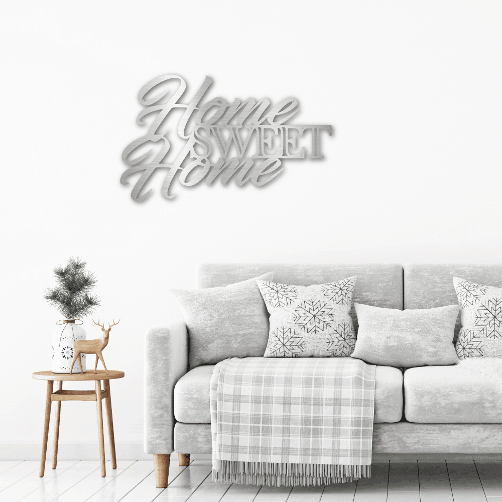 Home Sweet Home Indoor Outdoor Steel Wall Sign Art - Mallard Moon Gift Shop