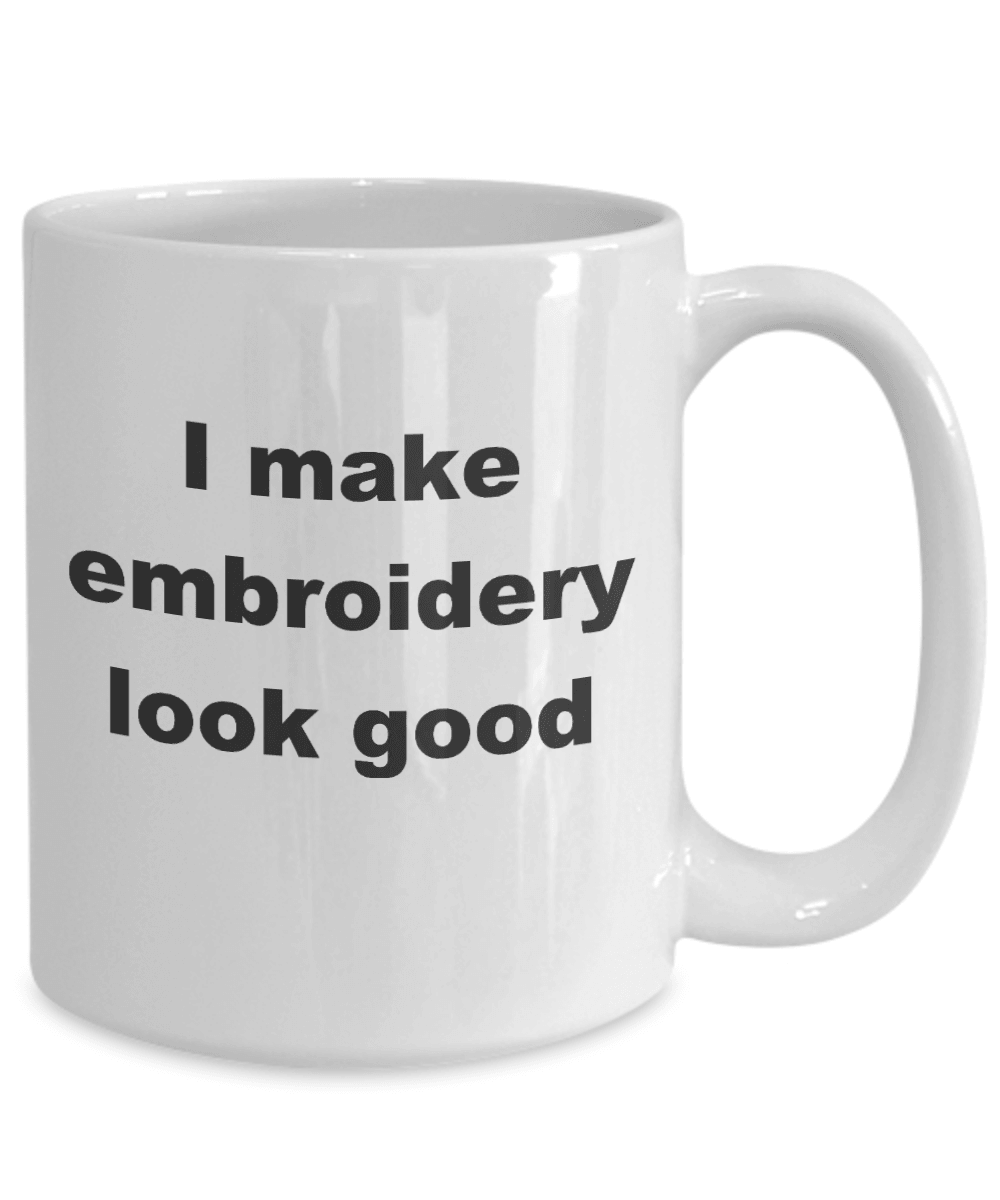 Embroidery Coffee Mug - Mallard Moon Gift Shop
