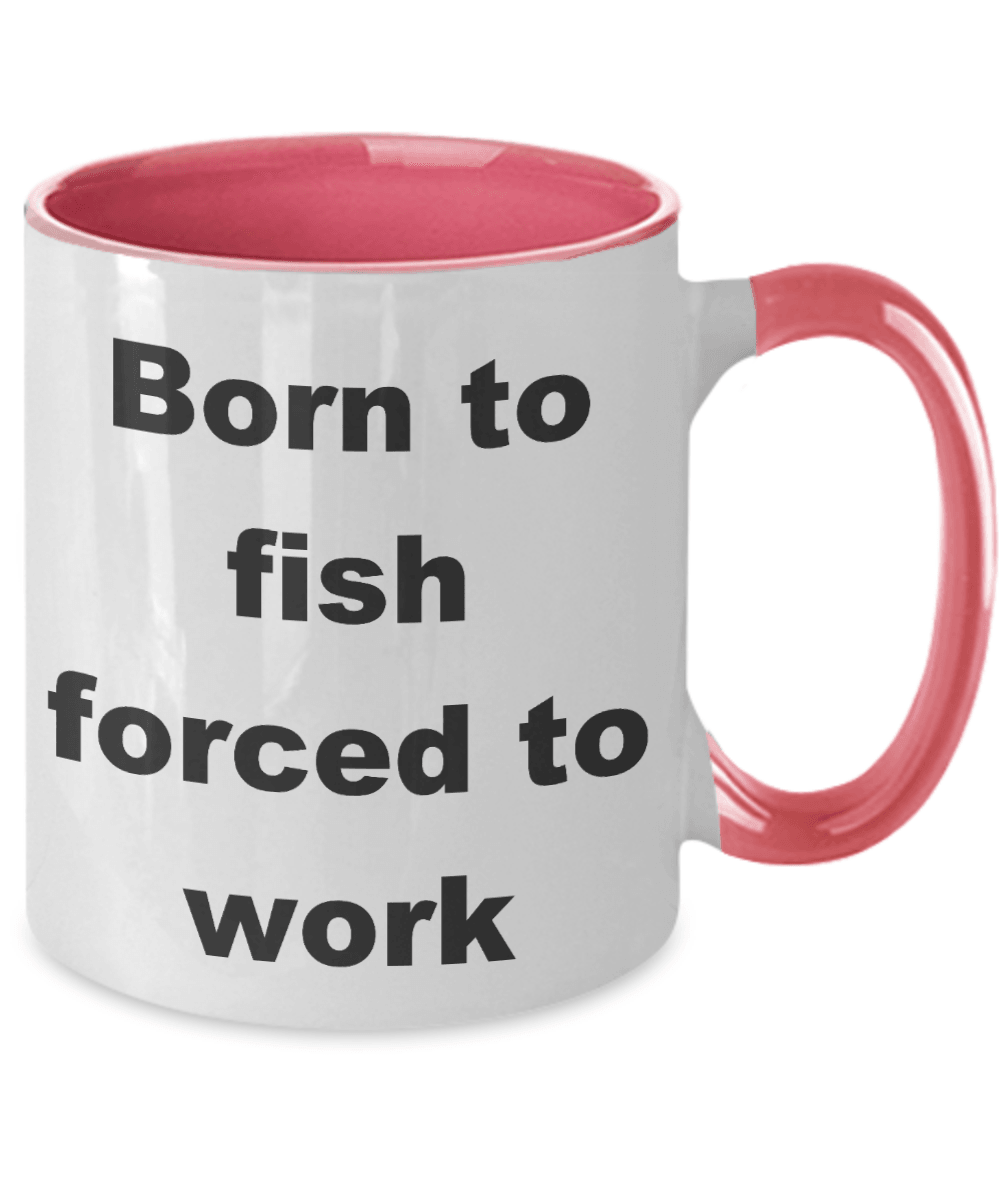 Funny Fishing Coffee two tone mug - Mallard Moon Gift Shop