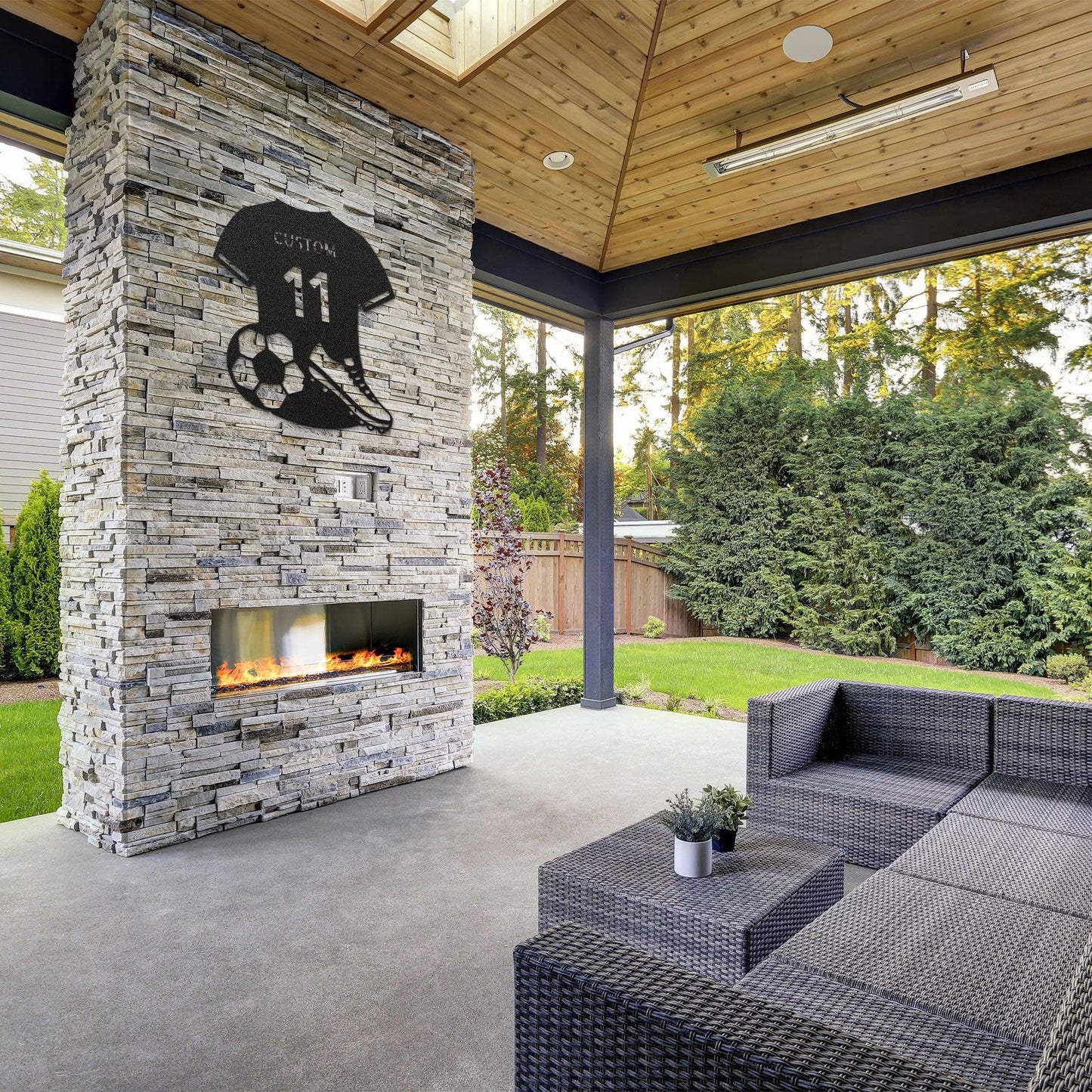 Soccer Jersey Monogram Custom Name Steel Sign Metal Wall Art - Mallard Moon Gift Shop