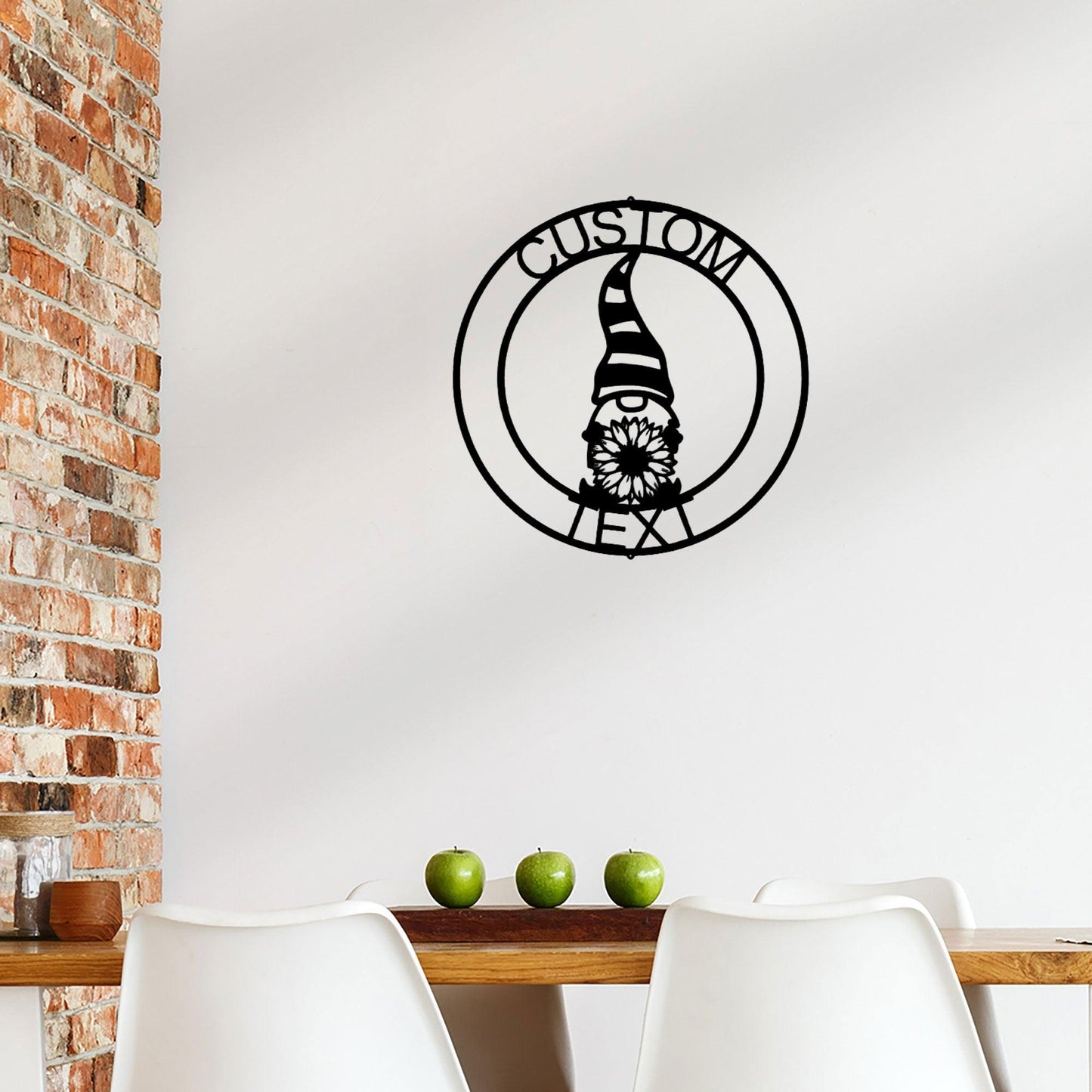 Spring Gnome Custom Name Metal Art Wall Sign Home Decor - Mallard Moon Gift Shop