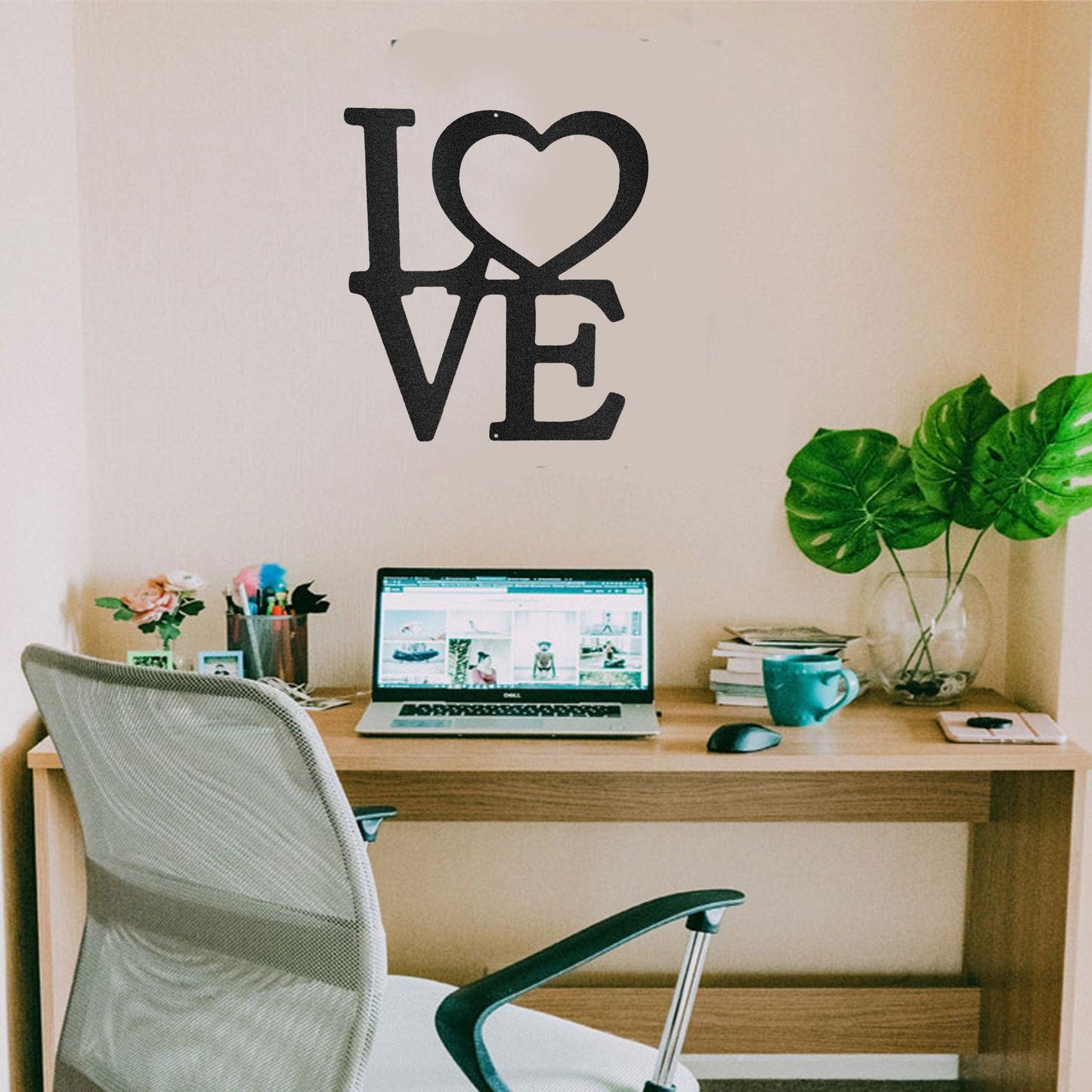 Classic Love Steel Wall Sign - Mallard Moon Gift Shop