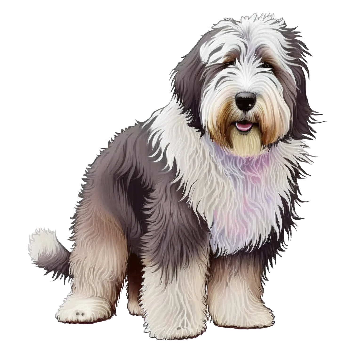 Black Coffee Mugs for Old English Sheepdog Lovers
