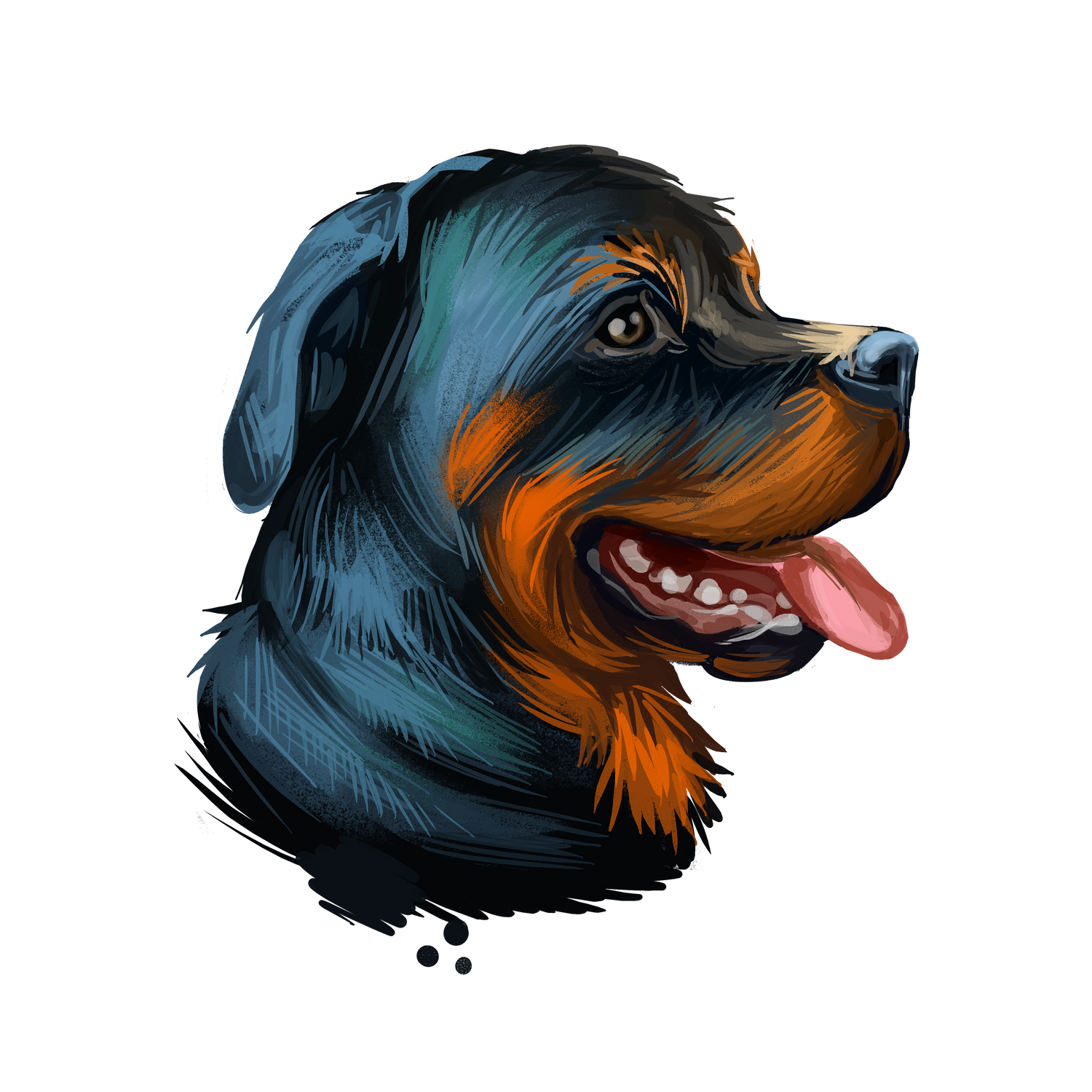 Black Coffee Mugs for Rottweiler Dog Lovers