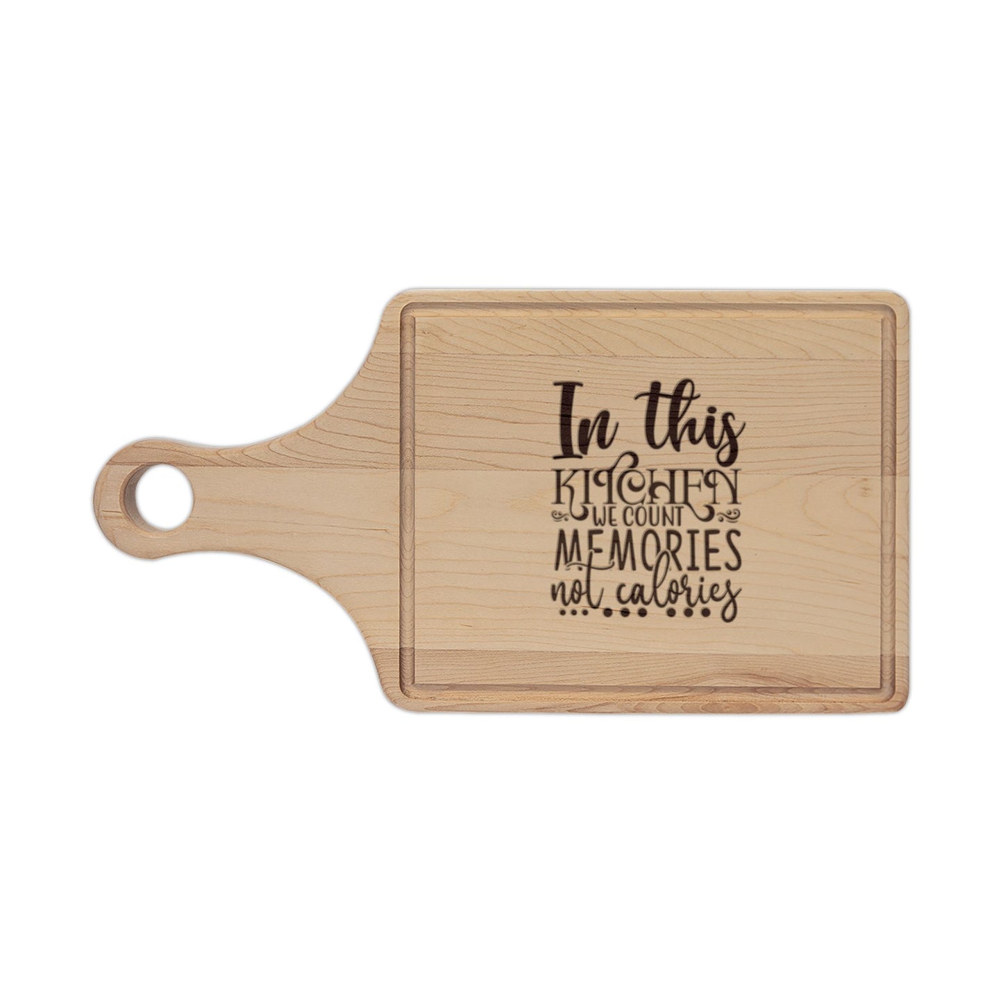 Engraved Wooden Cutting Board — "In This Kitchen Memories Are Made"
