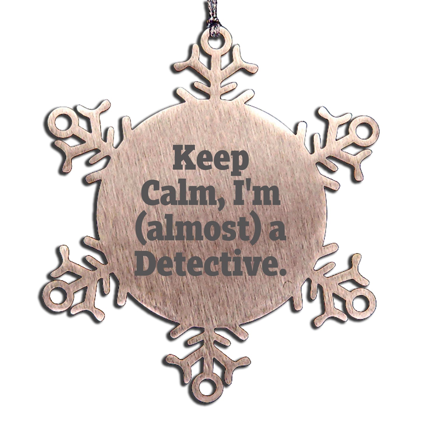 Funny Detective Snowflake Ornament Gifts from Friends for Christmas Unique