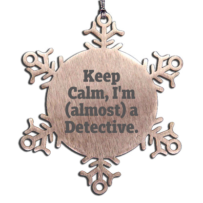 Funny Detective Snowflake Ornament Gifts from Friends for Christmas Unique
