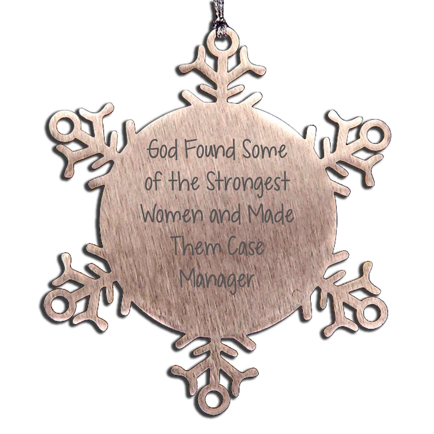 Funny Case Manager Gifts, Unique Christmas Ornaments for Women, Snowflake Ornament from Friends