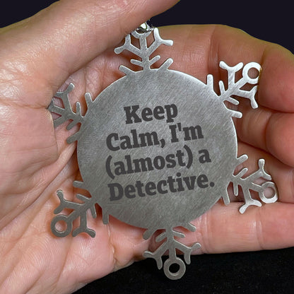 Funny Detective Snowflake Ornament Gifts from Friends for Christmas Unique