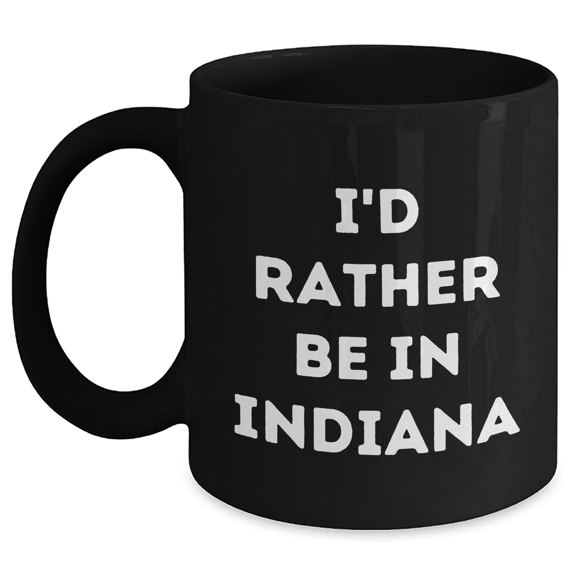 Indiana Lovers' Funny Quote Black Coffee Mug, Gifts from Friends for Indiana Men, Unique Fathers Day Unique Gifts - Main