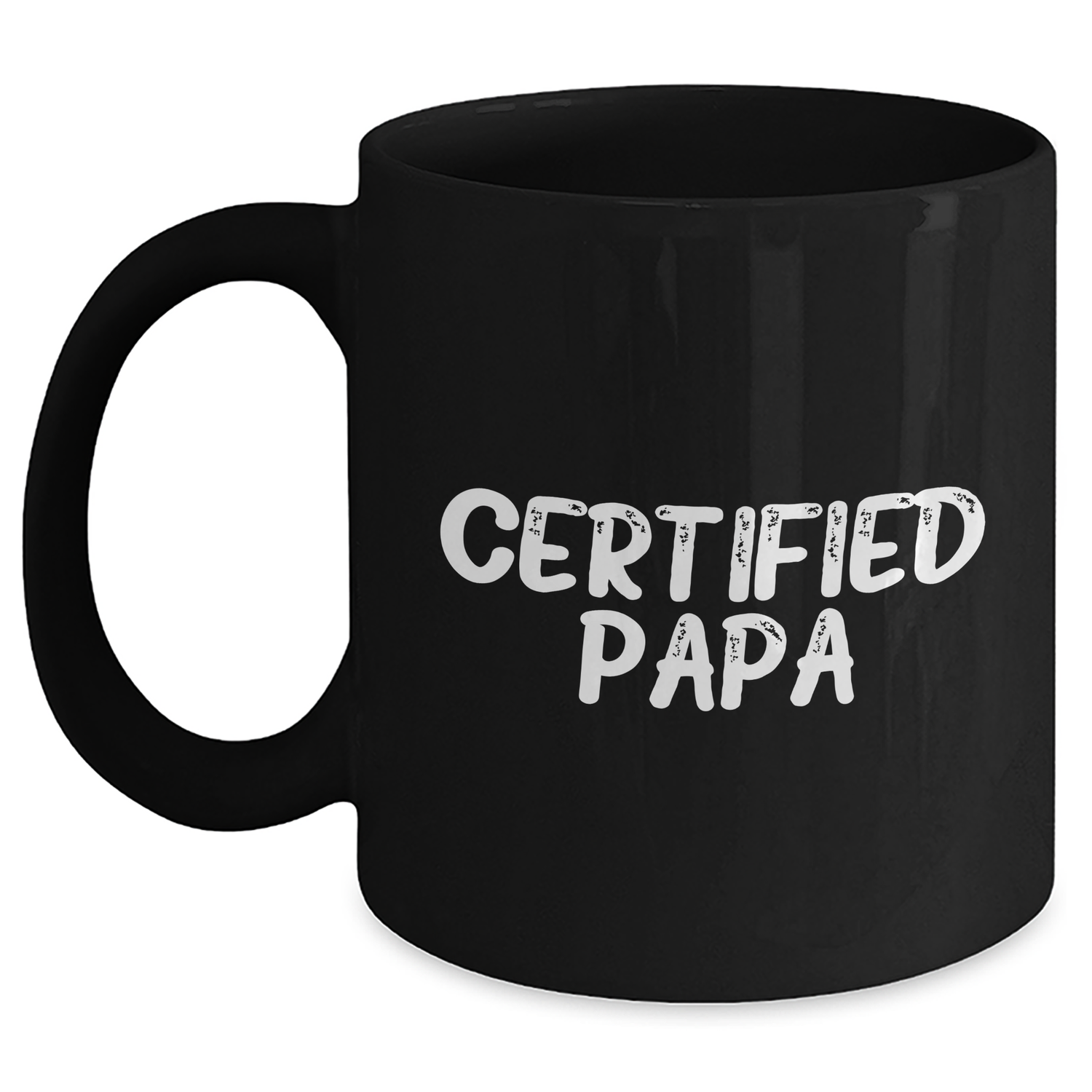 Papa's Humorous Morning Quote Black Coffee Mug, Gifts from Family for Papa, Funny Father's Day Unique Gifts - Main