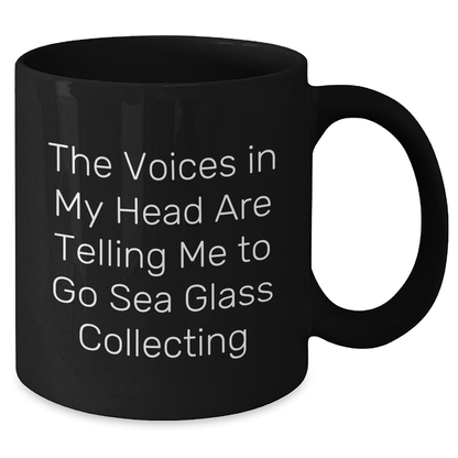 Sea Glass Collecting Funny Quote Black Coffee Mugs Gifts from Men to Sea Glass Collecting Friends and Family on Father's Day - Additional