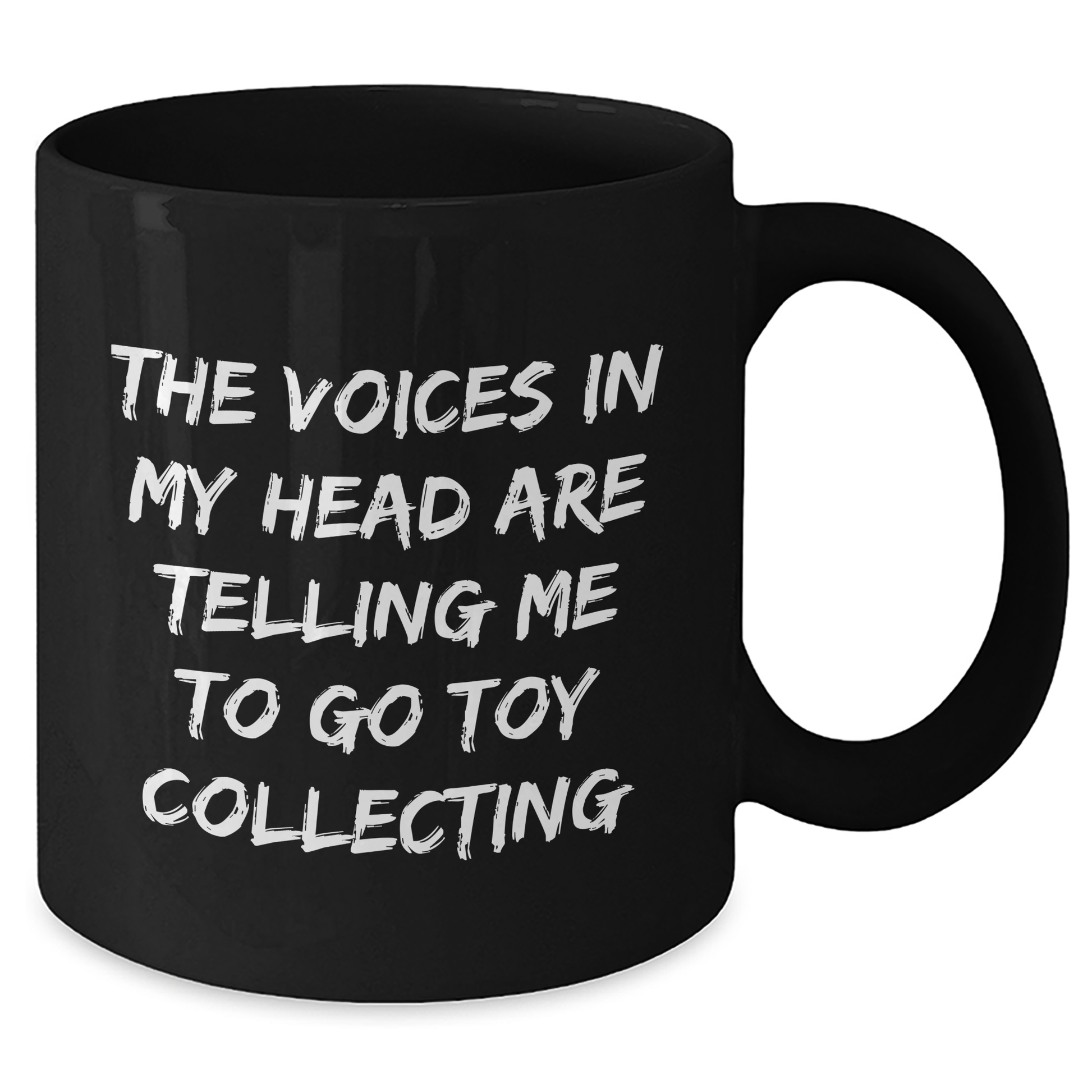 Funny Toy Collecting Gifts, 'The Voices In My Head Are Telling Me To Go Toy Collecting' Black Coffee Mug, Father's Day Unique Gifts from Men to Toy Collecting Enthusiasts - Additional