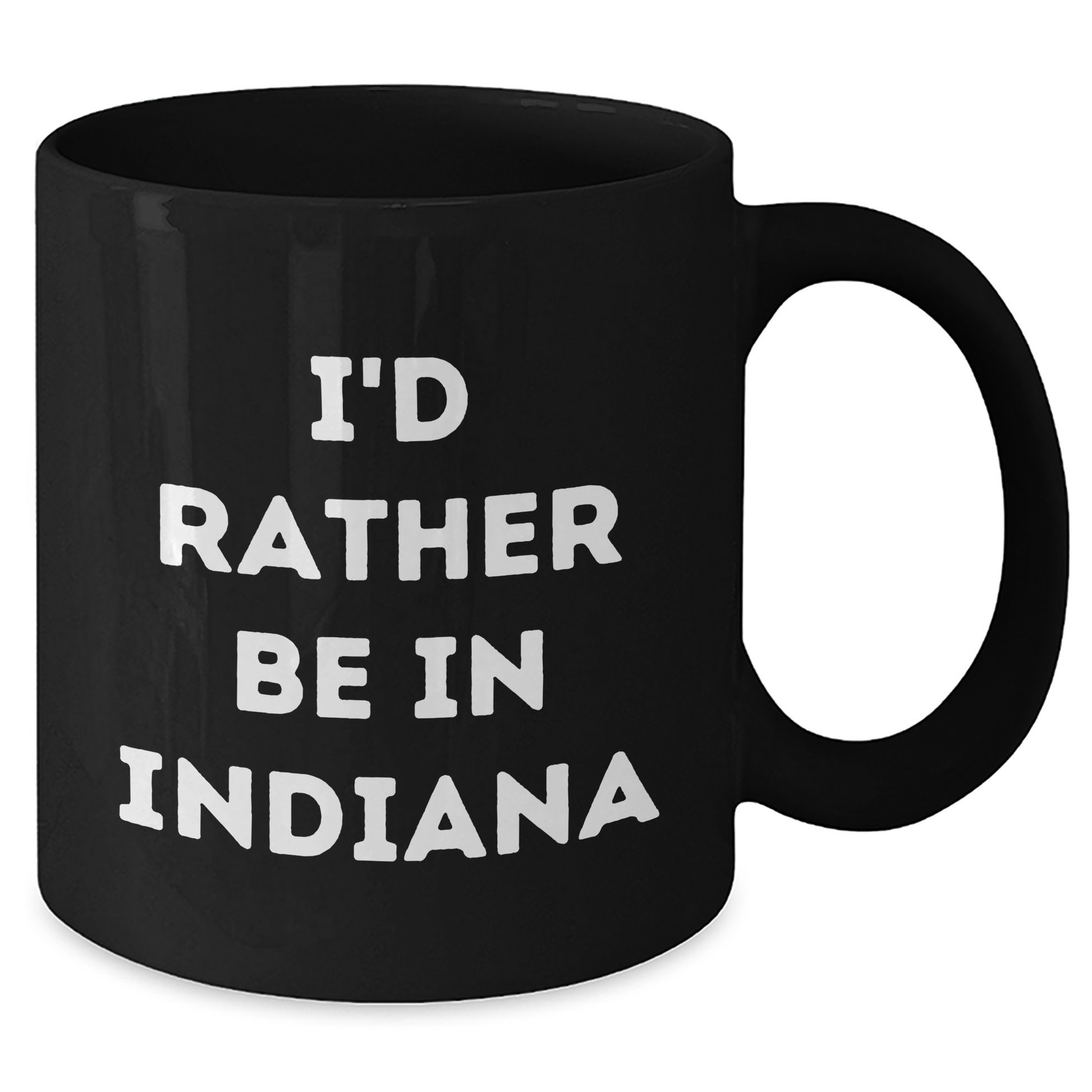 Indiana Lovers' Funny Quote Black Coffee Mug, Gifts from Friends for Indiana Men, Unique Fathers Day Unique Gifts - Additional