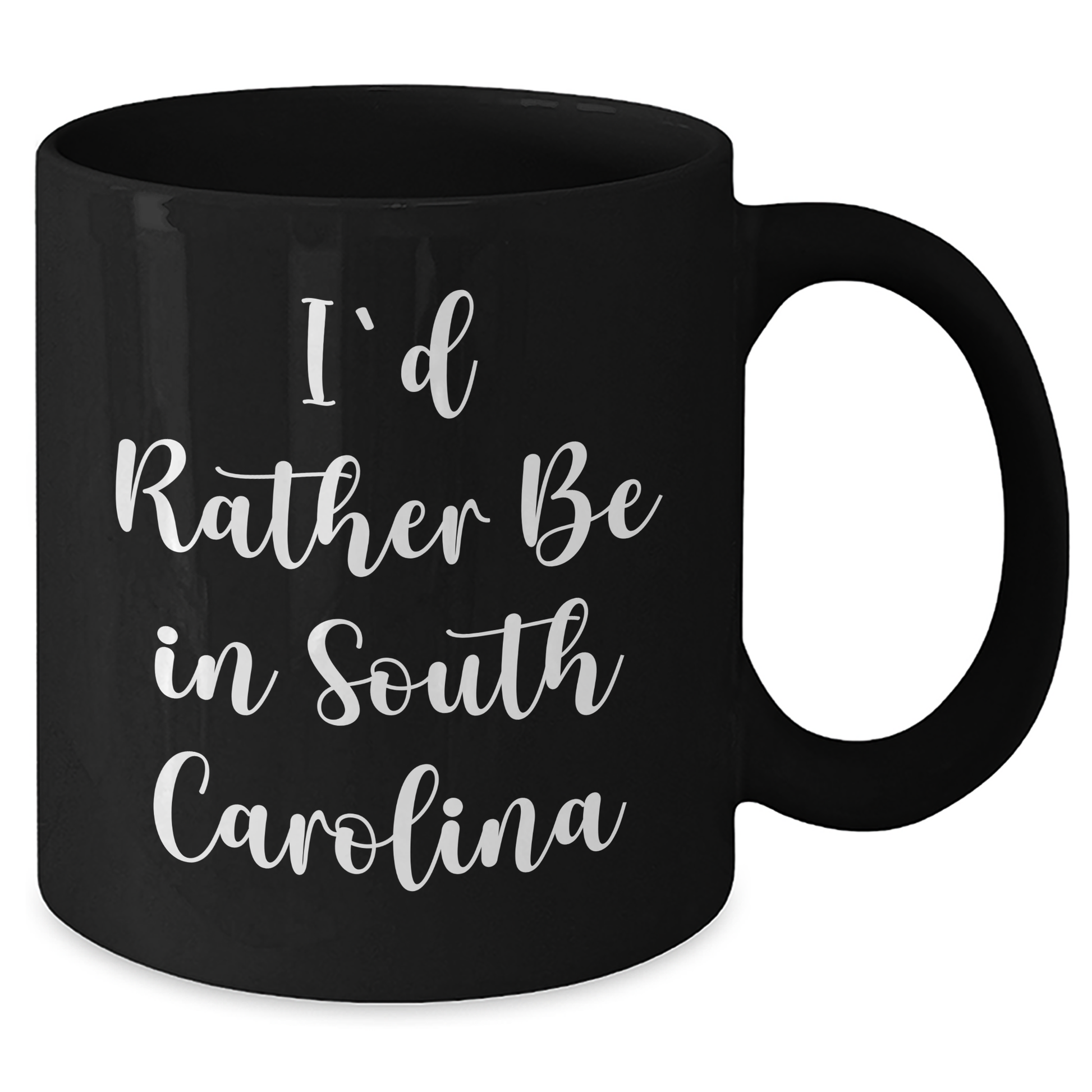 Funny South Carolina Gifts for Men from I'd Rather Be In South Carolina Black Coffee Mug, Unique Father's Day Unique Gifts from Family or Friends - Additional