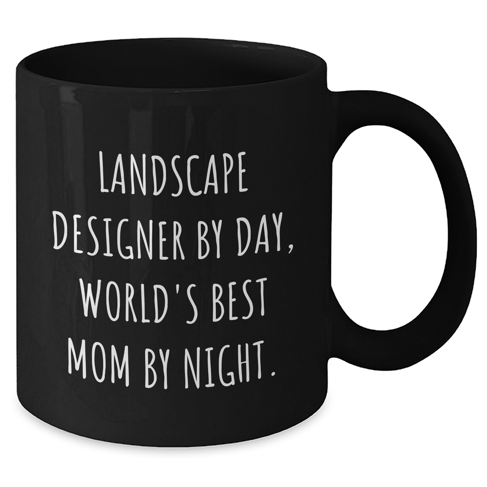Landscape Designer Gifts Funny Black Coffee Mugs for Father's Day, Gifts from Family to Landscape Designer, Perfect for Men, 'Landscape Designer By Day, World's Best Mom By Night.' - Additional