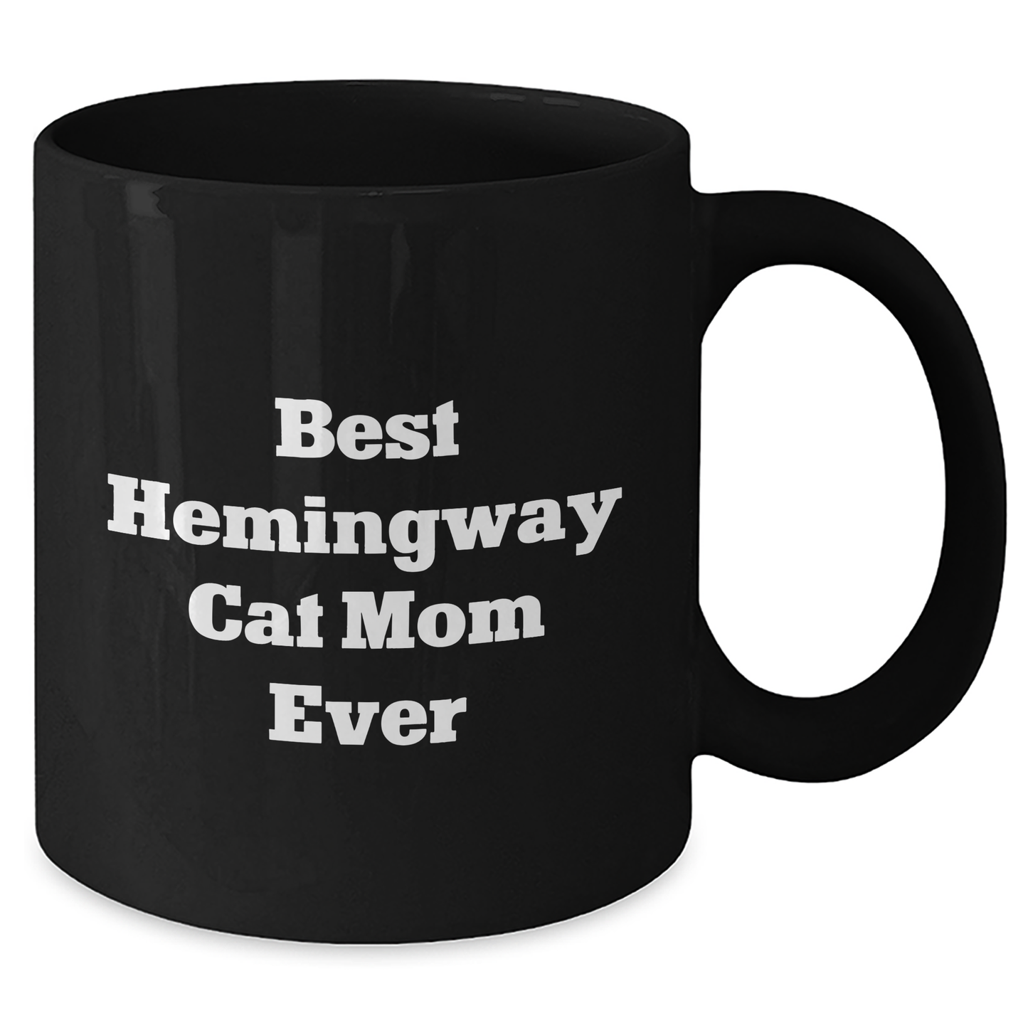 Funny Hemingway Cat Mom Gifts for Men, Black Coffee Mug, 'Best Hemingway Cat Mom Ever' Quote, Gifts from Mom, Father's Day Unique Gifts for Him - Additional