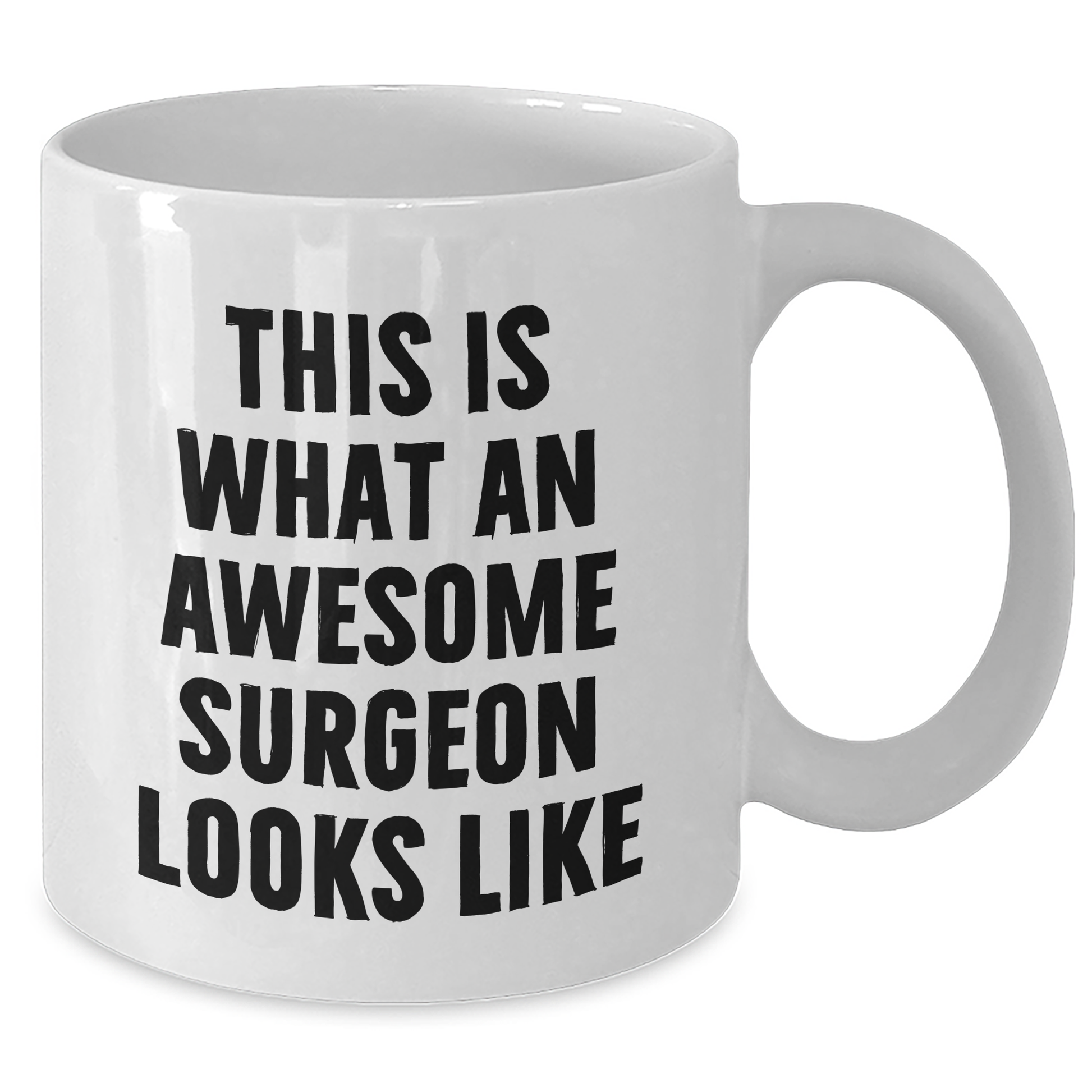 Funny Surgeon Gifts for Him, White Coffee Mug with Quote 'This Is What An Awesome Surgeon Looks Like', Gifts from Friends and Family for Father's Day, 11oz and 15oz Capacity - Additional