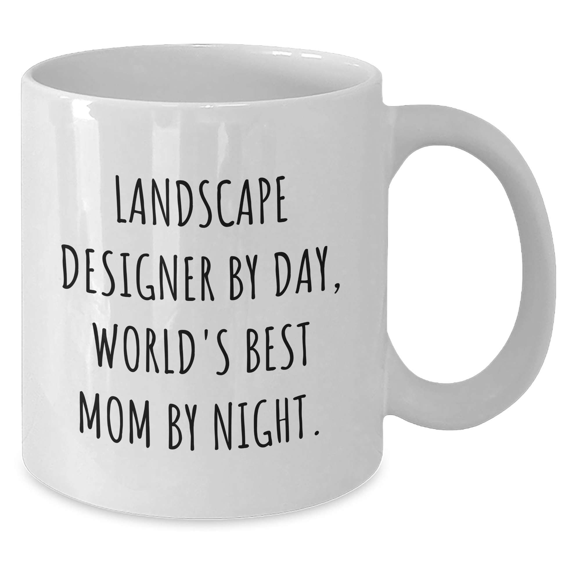 Landscape Designer Gifts from Friends, Funny White Coffee Mug for Dad by Day, World's Best Mom By Night. - Additional