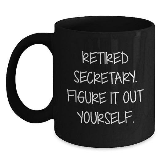 Funny Secretary Gifts Black Coffee Mug for Secretary Day or Christmas Unique Presents from Friends - Main