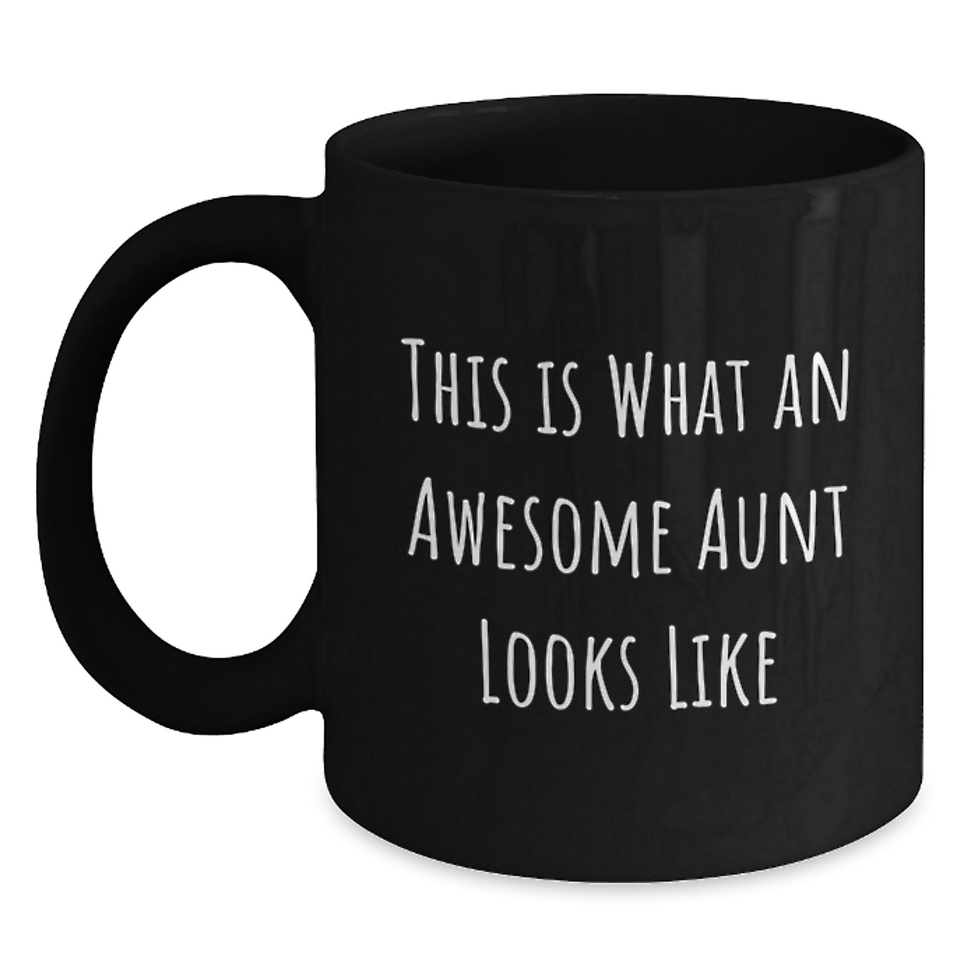 Funny Aunt Quotes Black Coffee Mugs, Gifts from Family to Awesome Aunt on Birthday, This Is What An Awesome Aunt Looks Like, Aunt Gifts, Black Coffee Mug - Main