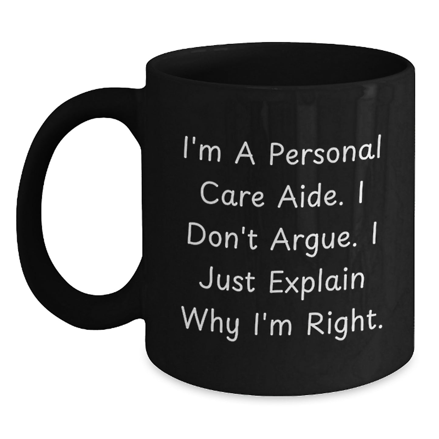 Funny Personal Care Aide Gifts from Friends Christmas Unique Black Coffee Mugs for Personal Care Aide Humor - Main