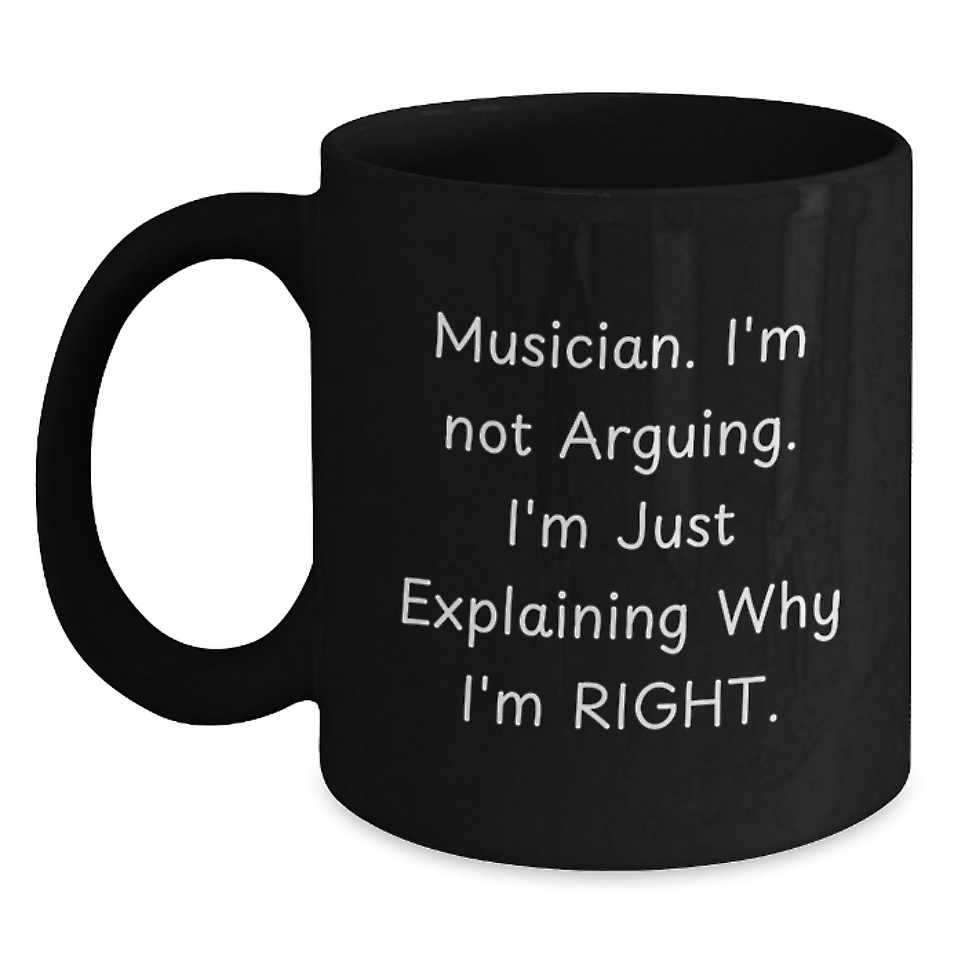 Funny Quotes for Musician Men Gifts from Friends - Black Coffee Mug - Christmas Unique Gifts - Main
