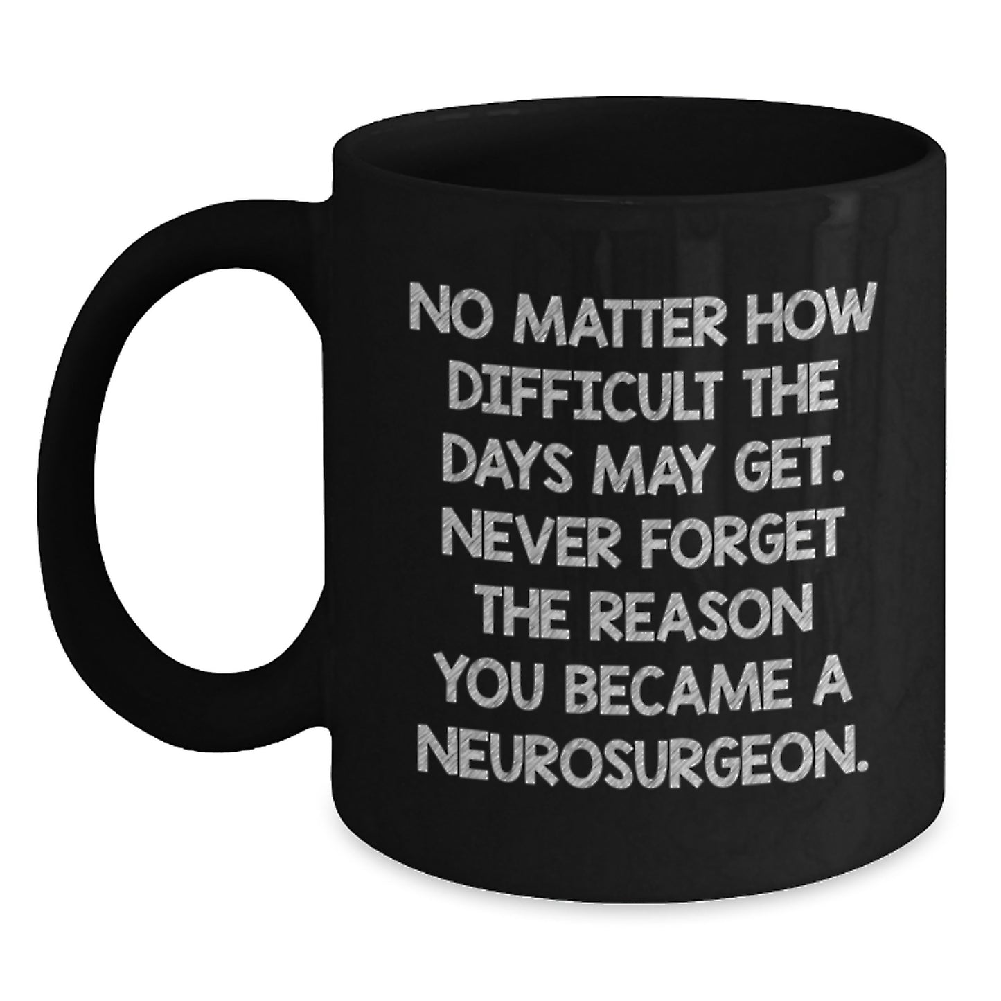Funny Inspirational Gifts from Men to Neurosurgeon, Black Coffee Mug, Never Forget You Became a Neurosurgeon, Christmas Unique Gifts - Main
