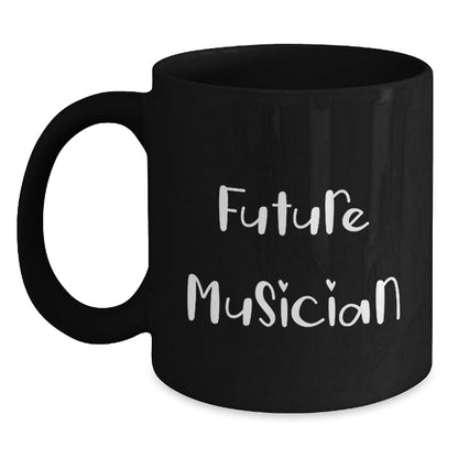 Funny Musician Future Quotes Gifts from Friends for Birthday Black Coffee Mug - Main