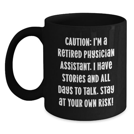 Funny Gifts for Physician Assistants - Black Coffee Mug, Birthday Unique Gifts from Friends, Coworkers, or Family - Main