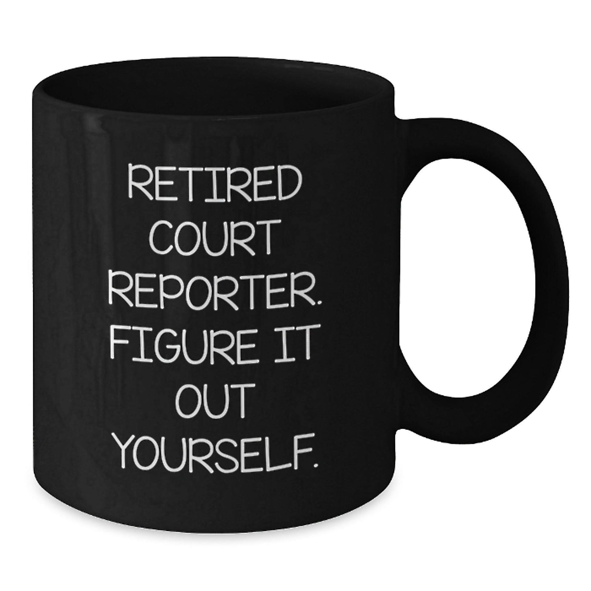 Funny Court Reporter Gifts for Court Reporter Friends, Unique Black Coffee Mug from Family - Additional