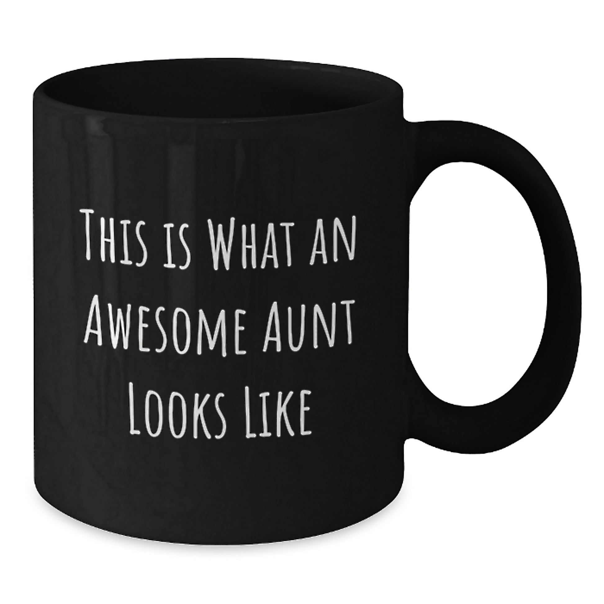Funny Aunt Quotes Black Coffee Mugs, Gifts from Family to Awesome Aunt on Birthday, This Is What An Awesome Aunt Looks Like, Aunt Gifts, Black Coffee Mug - Additional