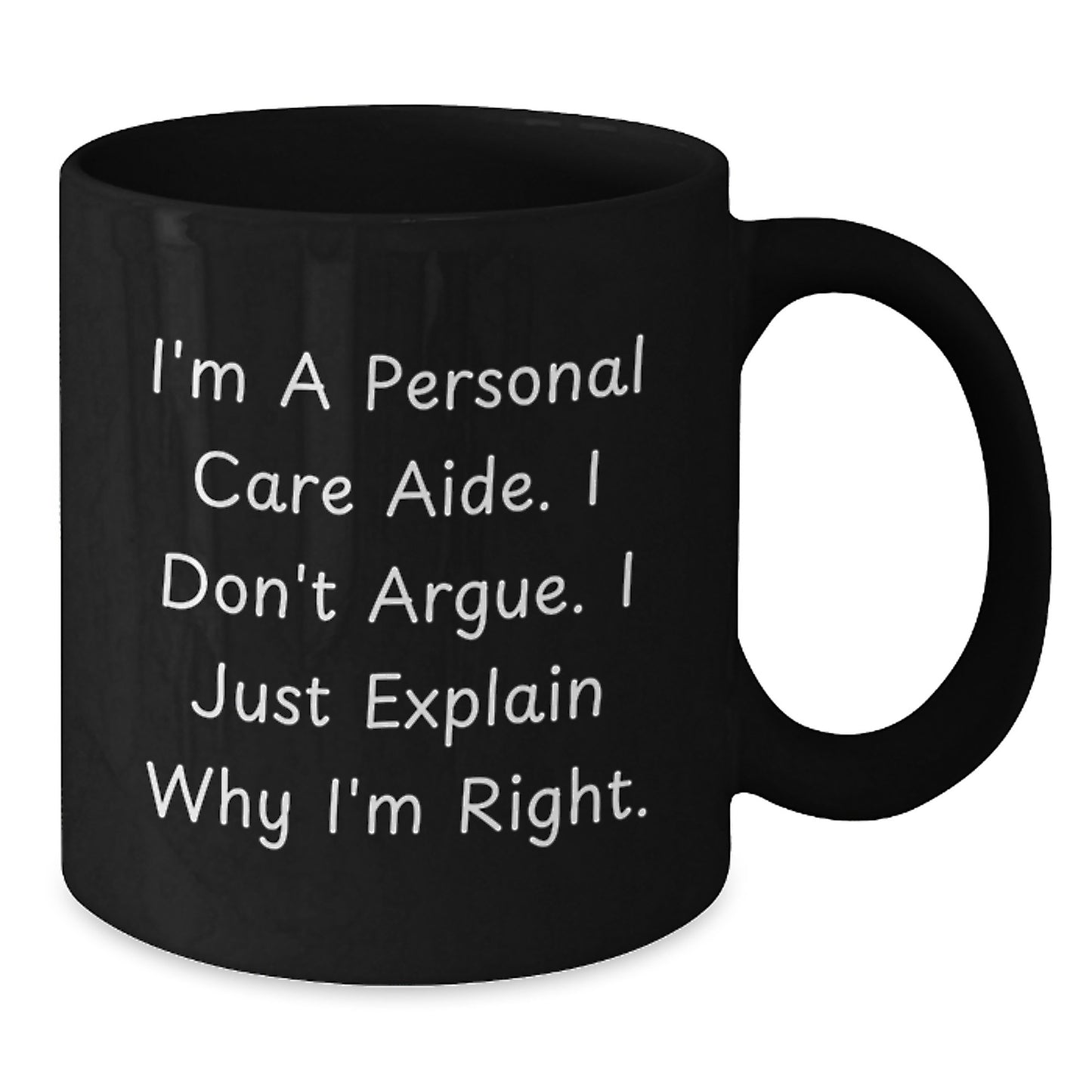 Funny Personal Care Aide Gifts from Friends Christmas Unique Black Coffee Mugs for Personal Care Aide Humor - Additional
