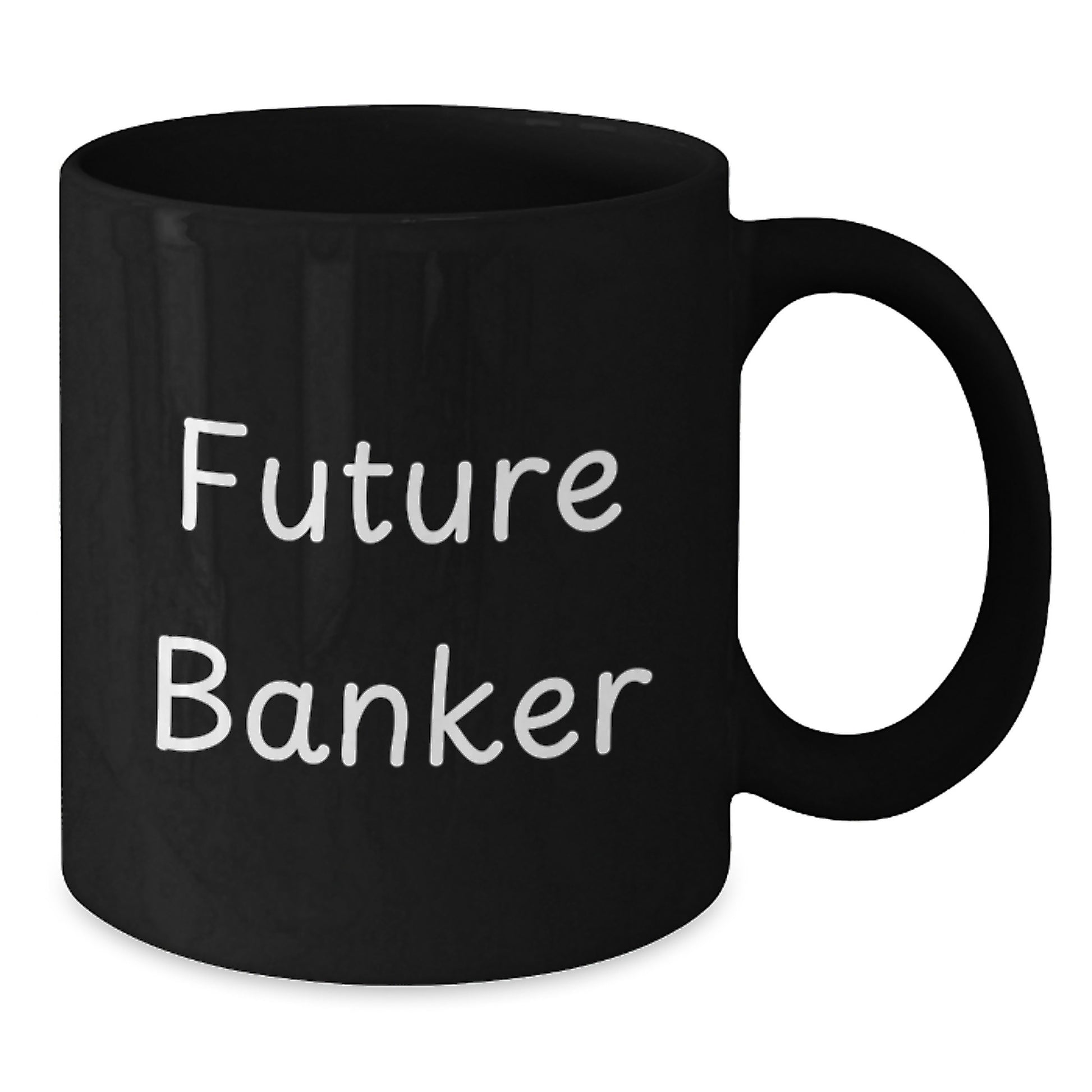 Funny Future Banker Black Coffee Mug Gifts from Friends, Coworkers, Family - Birthday Unique Gifts for Banker - Additional