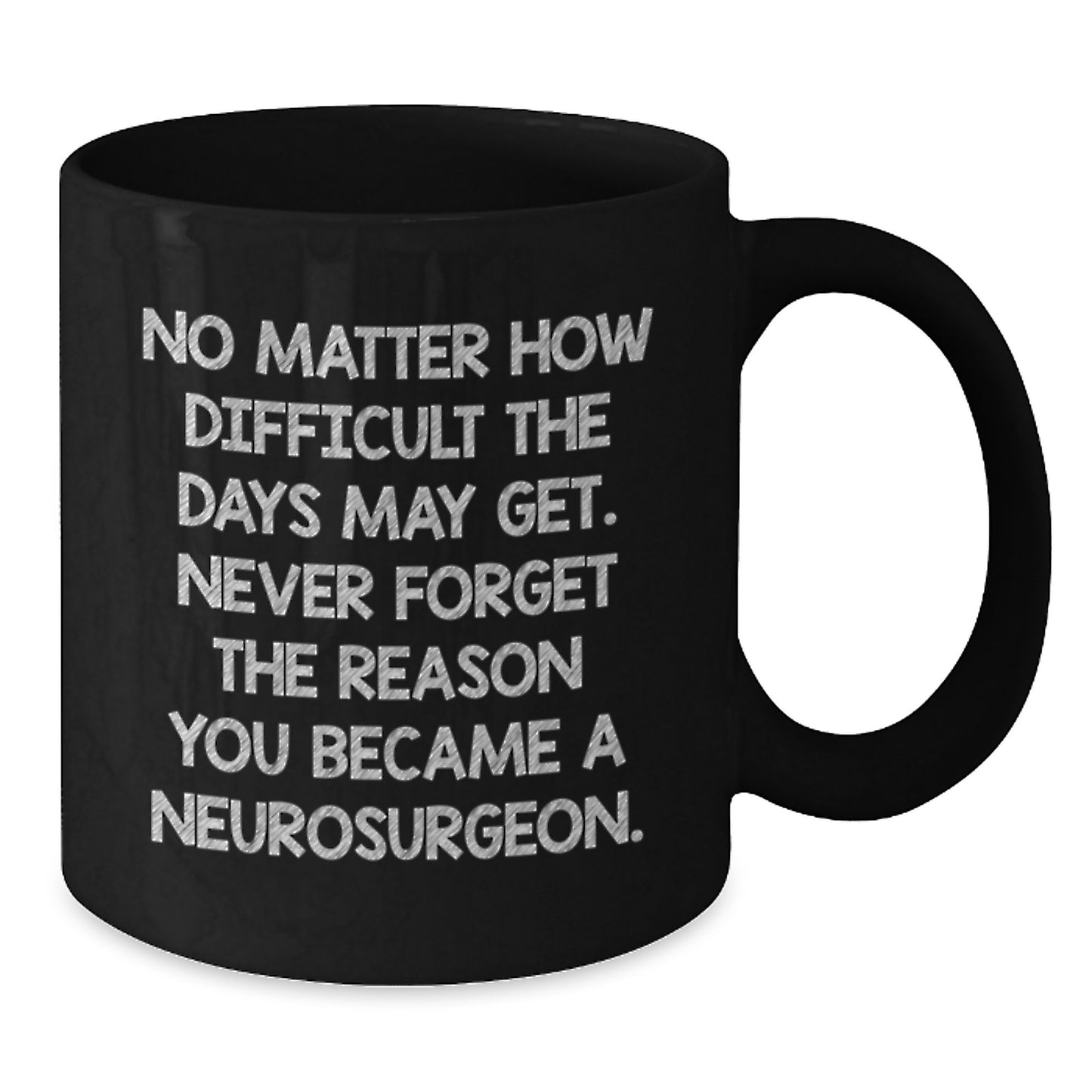 Funny Inspirational Gifts from Men to Neurosurgeon, Black Coffee Mug, Never Forget You Became a Neurosurgeon, Christmas Unique Gifts - Additional