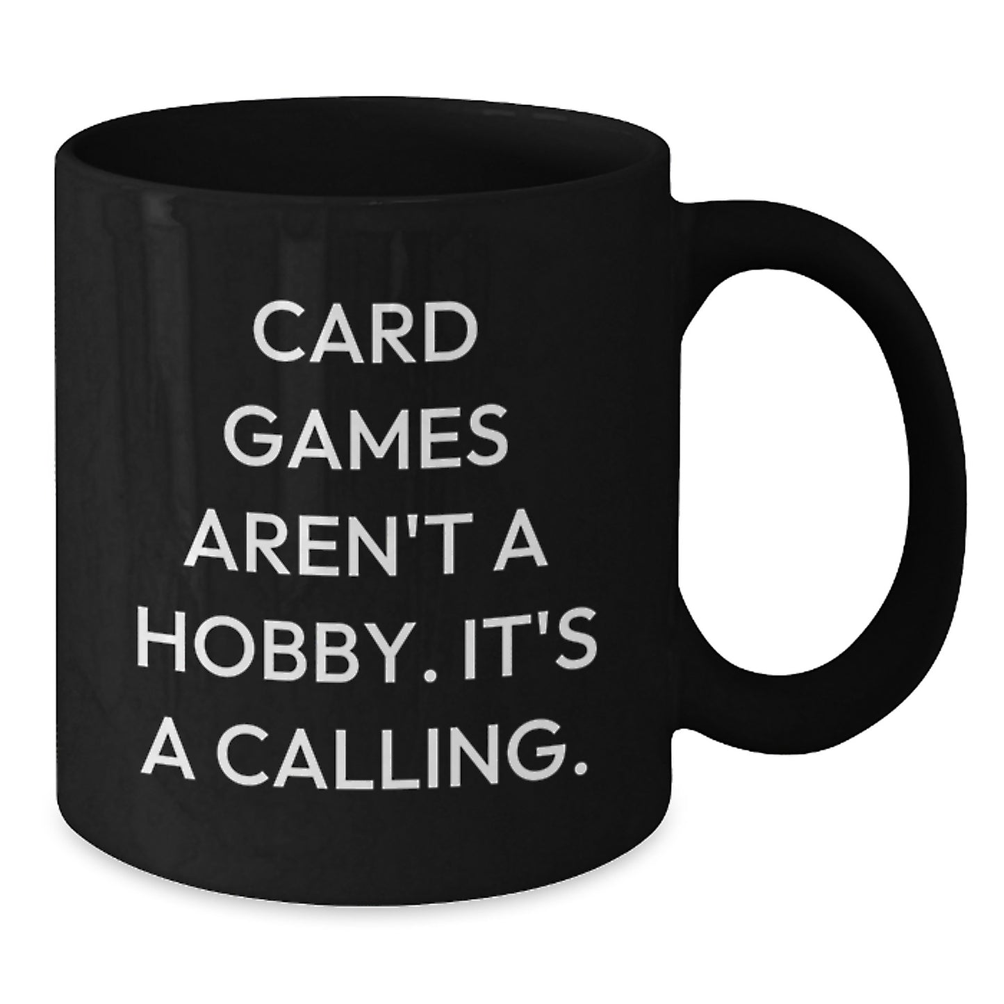 Funny Card Games Enthusiast Gifts from Friends for Card Games Lovers Black Coffee Mug Christmas Unique Presents - Additional