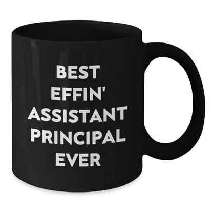 Funny Assistant Principal Gifts, Black Coffee Mugs for Christmas Unique Gifts from Men to Assistant Principals, Best Effin' Assistant Principal Ever Mug - Additional