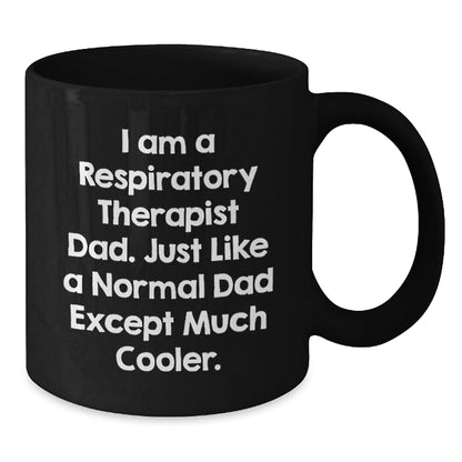 Unique Gifts from Friends for Respiratory Therapist Dad Christmas Fun Black Coffee Mugs - Additional