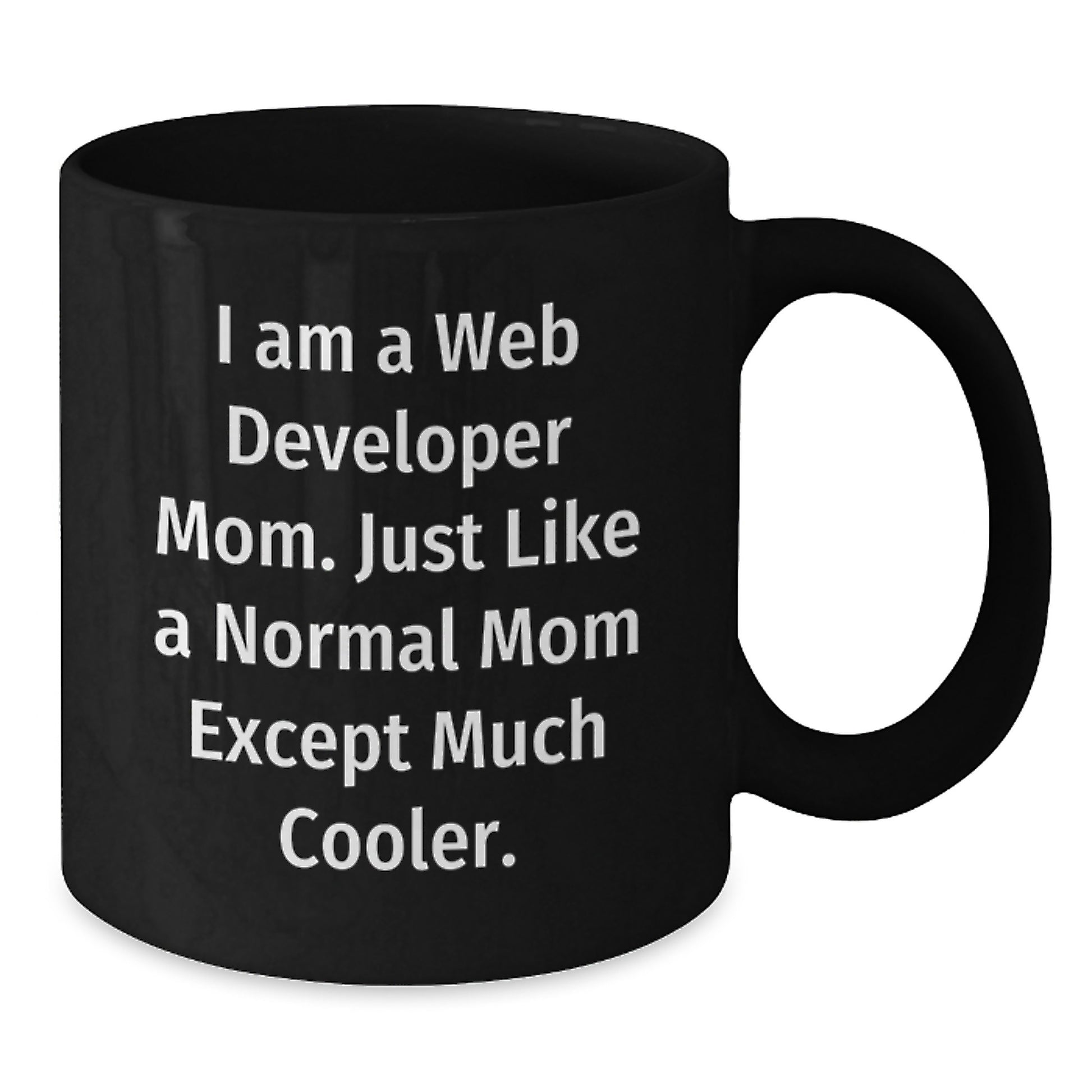 Funny Web Developer Mom Gifts from Women to Web Developer Graduation Unique Black Coffee Mug, 'I Am A Web Developer Mom' - Additional