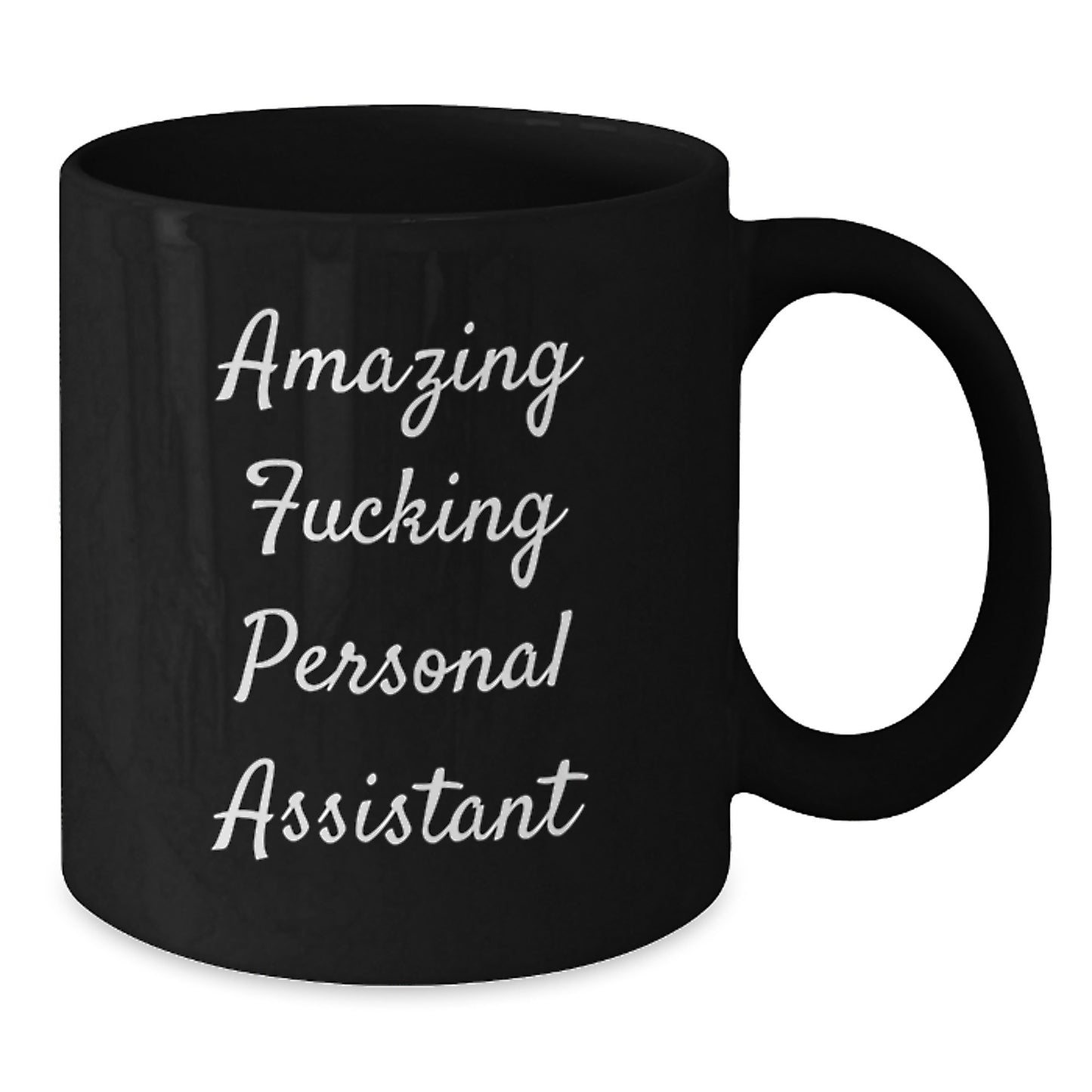 Funny Personal Assistant Gifts, Black Coffee Mug for Birthday, 'Amazing F--king Personal Assistant' Quote, Gifts from Family, for Personal Assistant - Additional