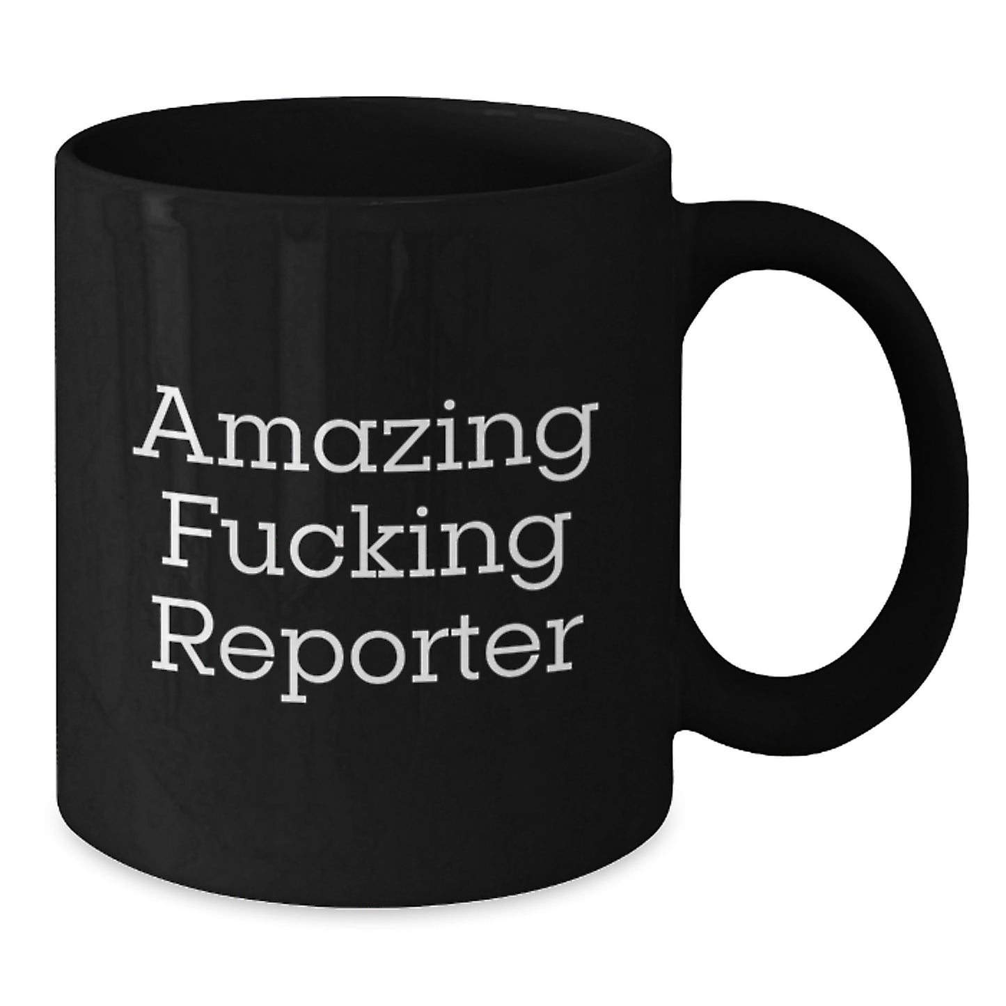 Funny Reporter Gifts, Unique Black Coffee Mugs for Reporters, Amazing 'F--king Reporter' Mug for Men or Women Friends, Christmas Unique Gifts from Family to Coworkers - Additional